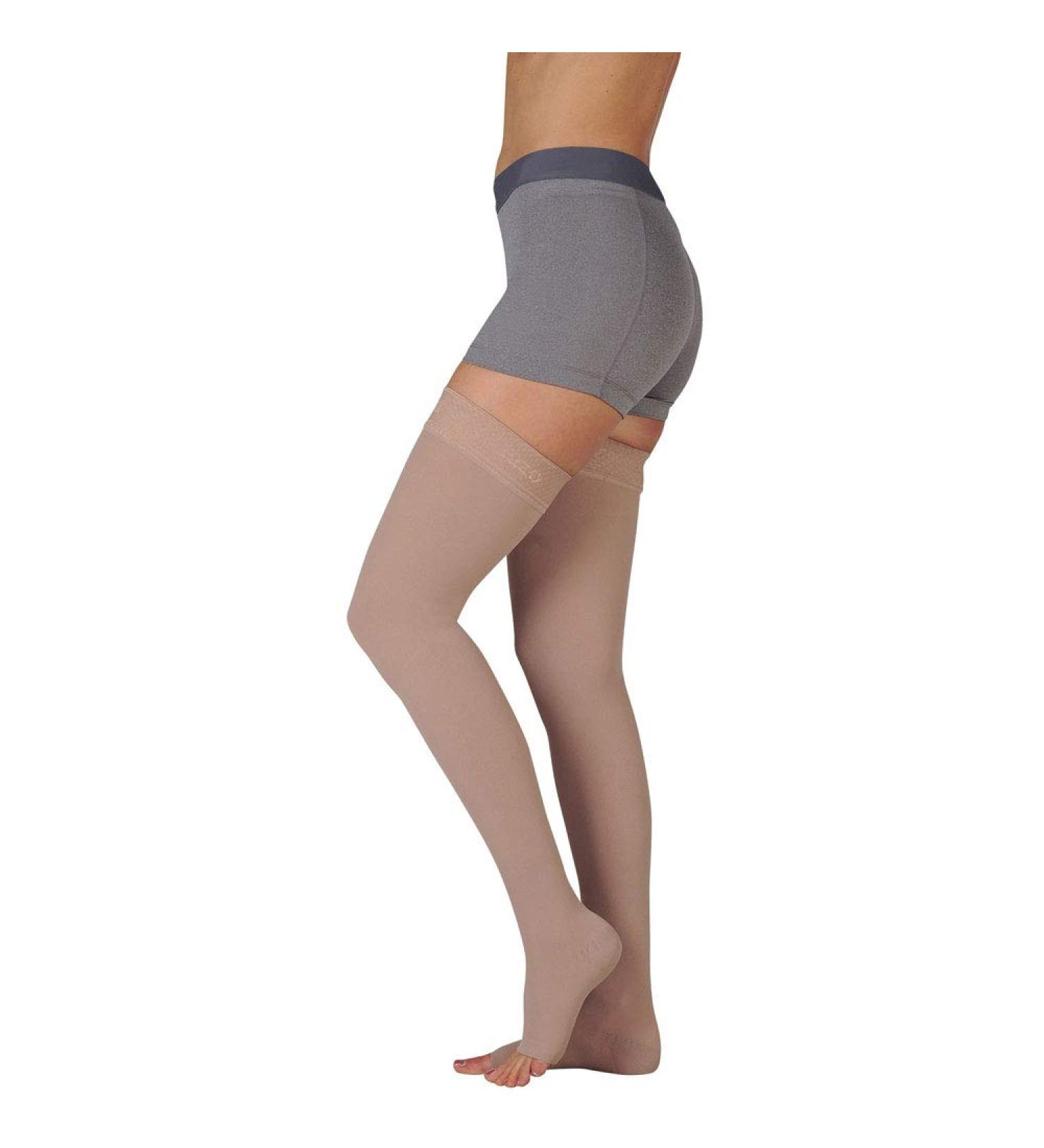 Juzo Dynamic Varin 3511 Thigh-High 20-30mmhg Silicone Band Open Toe Sock
