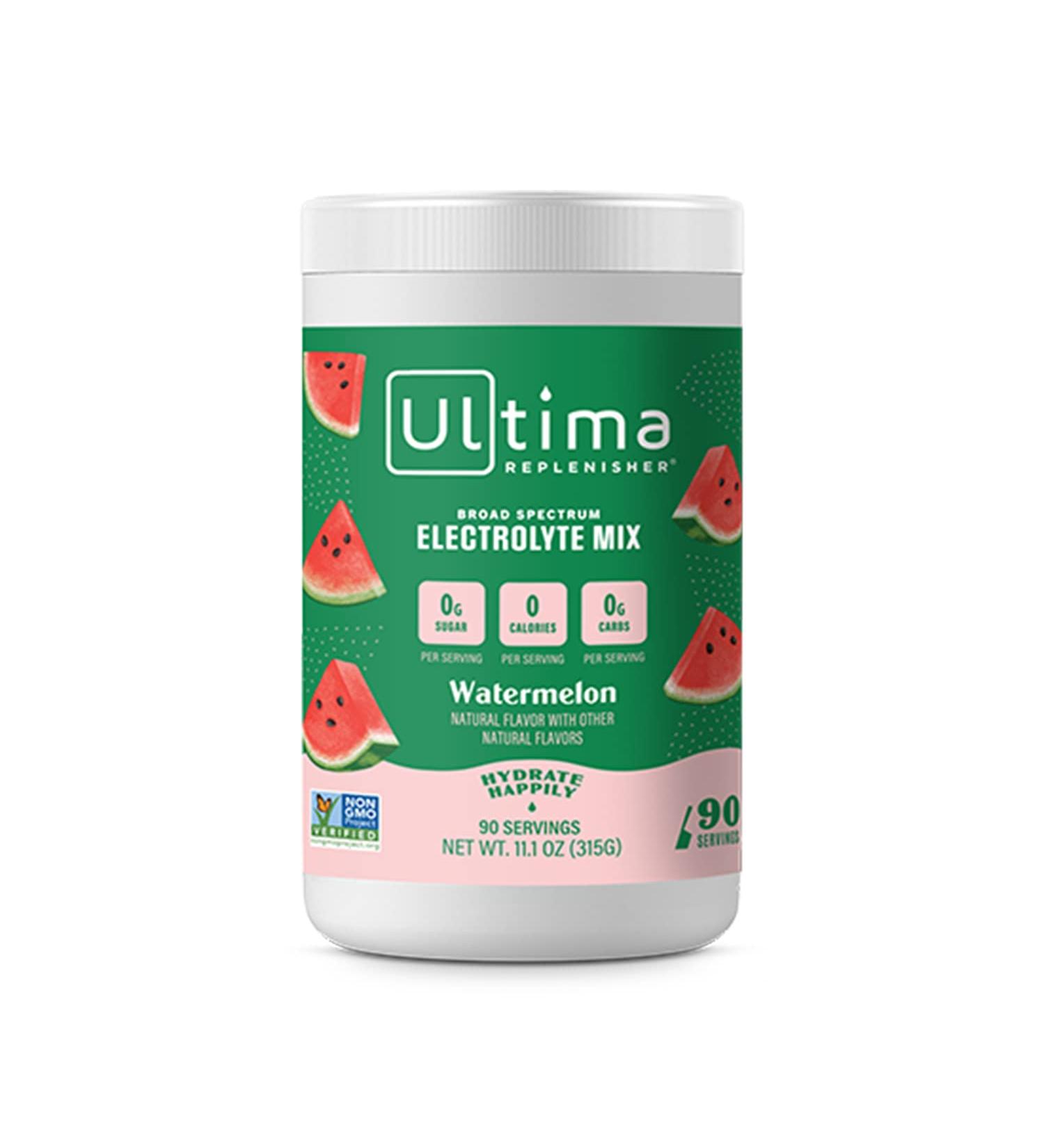 Ultima Replenisher Hydration Electrolyte Powder - 90 Servings - Keto & Sugar Free - Watermelon Flavor - Non-GMO & Vegan Formula - Buy Online on GoSupps.com