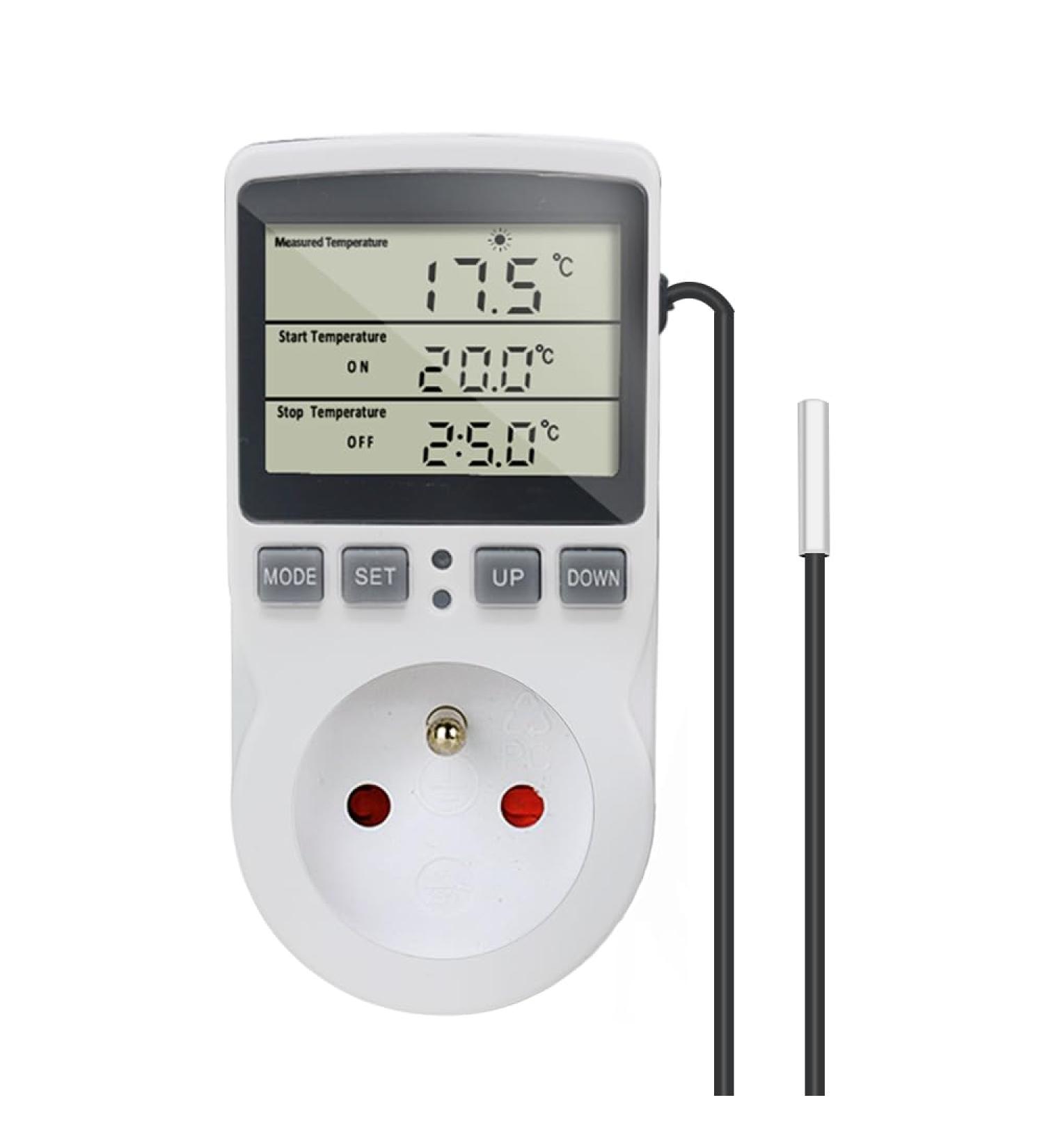 KT3100 Digital Thermostat & Temperature Controller - 230V 16A Socket | Ideal for Greenhouses Reptiles Terrariums & Home Use - Buy Online on GoSupps.com