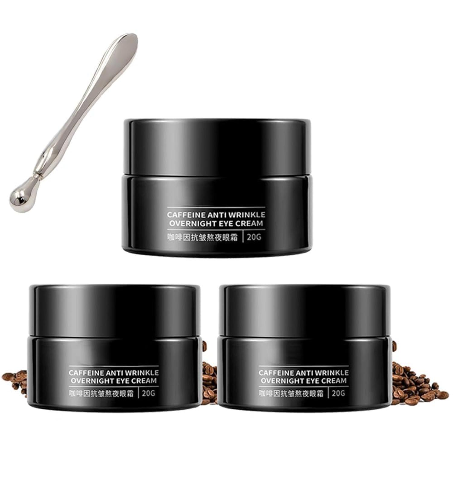 Caffeine Anti-Wrinkle Eye Cream Set - Stay-Up Late Eye Cream (3PCS) for Dark Circles & Puffiness - Buy Online on GoSupps.com