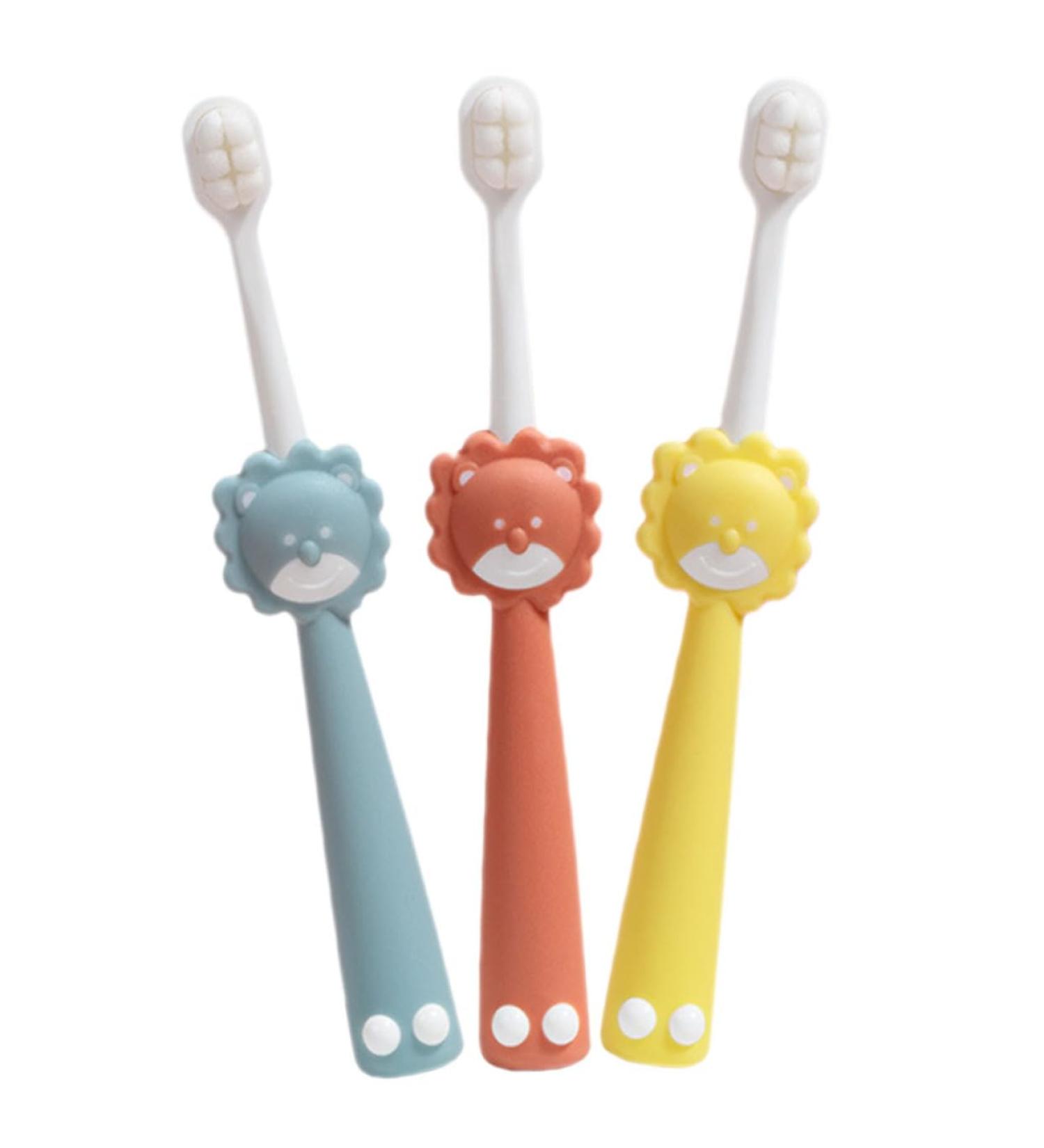 Hoement 3-Piece Children's Toothbrush Set | Daily Use Manual & Travel Toothbrush for Kids | Essential Children s Accessories - Buy Online on GoSupps.com