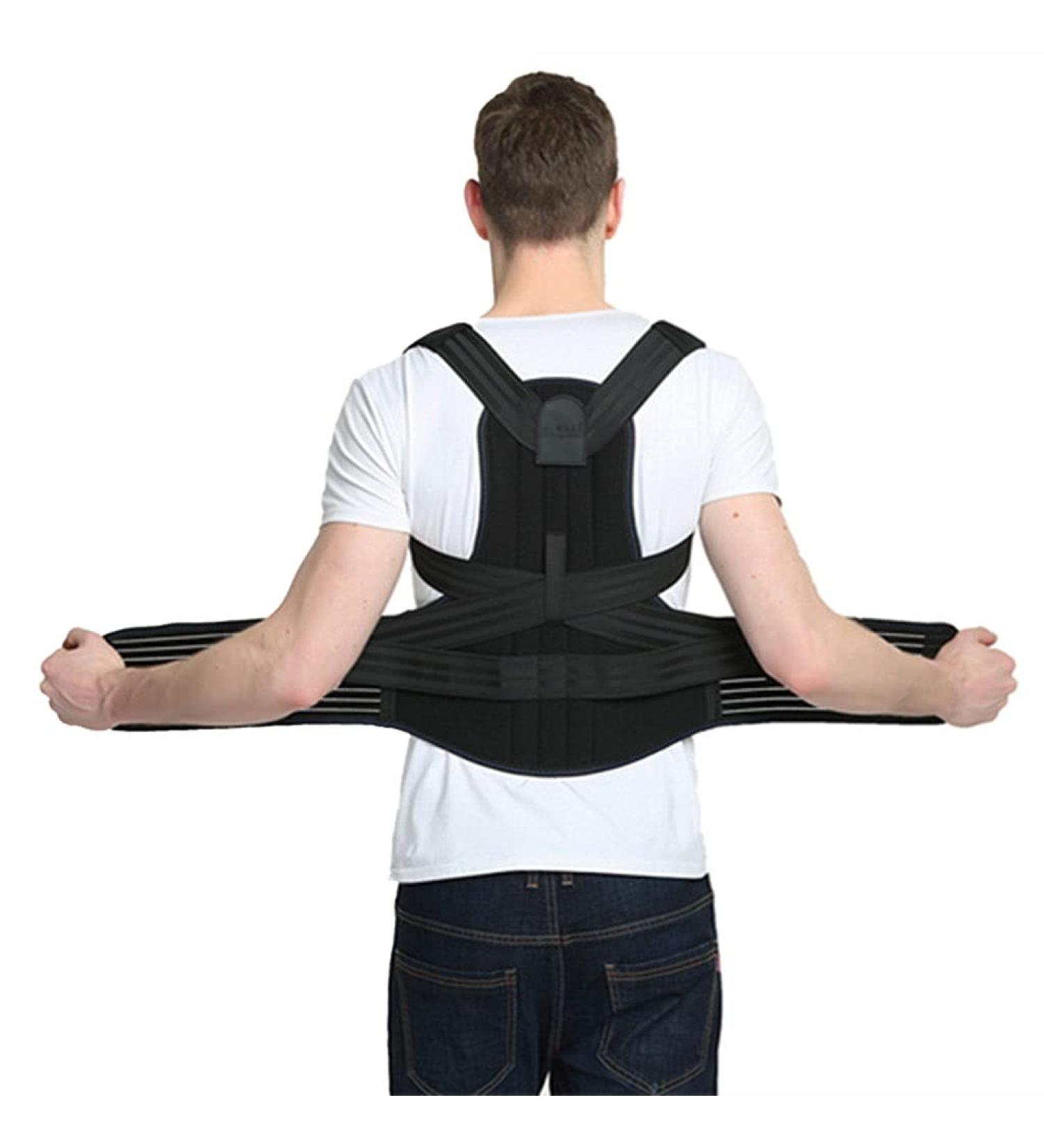 Posture Corrector for Men and Women Back Brace Double Compression Belt Adjustable Waist Support Belt Provides Pain Relief for Neck Back Shoulders (Size : 3XL) (3XL) - Buy Online on GoSupps.com
