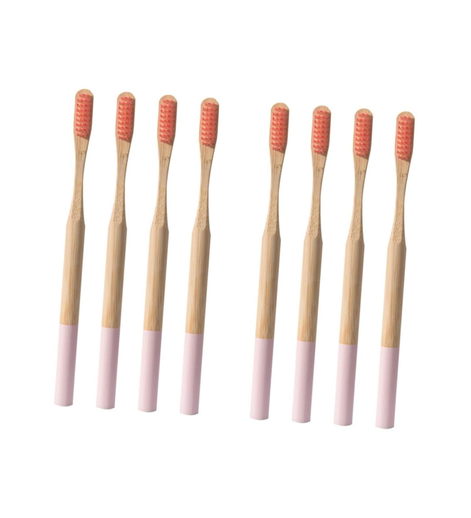Buy FRCOLOR 8 Pcs Bamboo Toothbrush Set | Eco-Friendly Soft Bristle Toothbrush for Adults | Sustainable Wooden Tooth Brushes for Travel Order Internationally - Buy Online on GoSupps.com