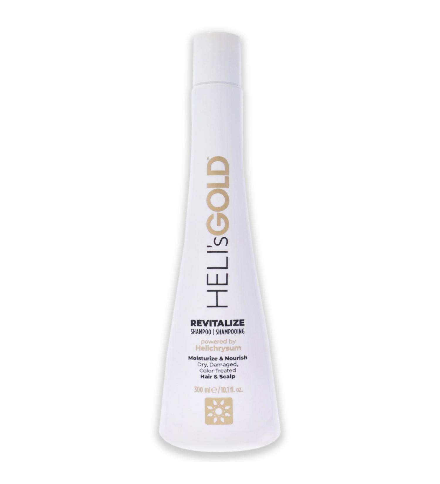 Heli's Gold Revitalize Shampoo - Nourish & Repair Dry Damaged Hair - Color Safe Paraben & Silicone Free - 10.1 Oz - International Shipping Available - Buy Online on GoSupps.com