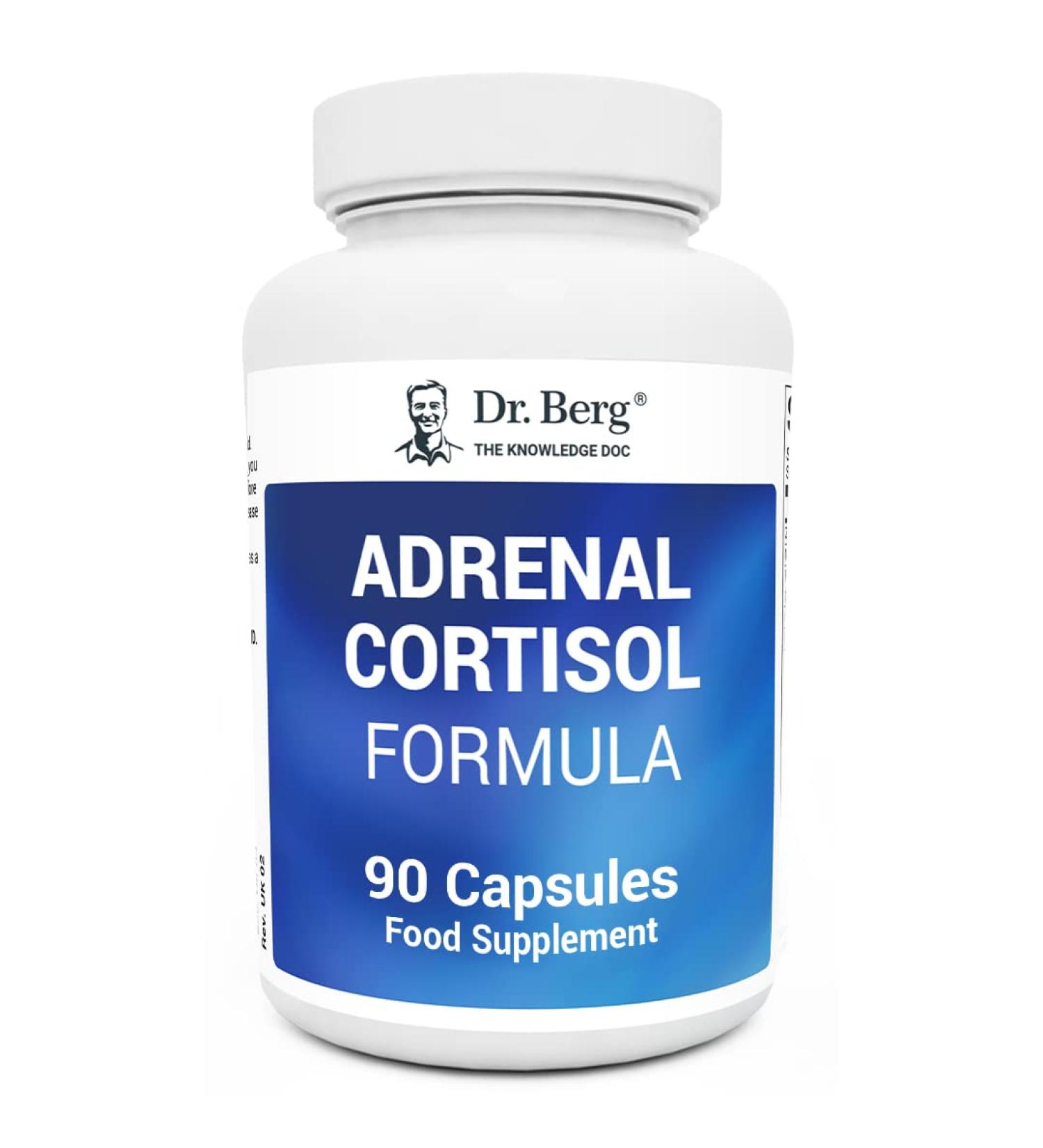Dr. Berg s Adrenal & Cortisol Formula - Supplement for Hormone Balance Stress & Focus - Support for Healthy Adrenal Gland - Vegetarian Ingredients 90 Capsules - Buy Online on GoSupps.com