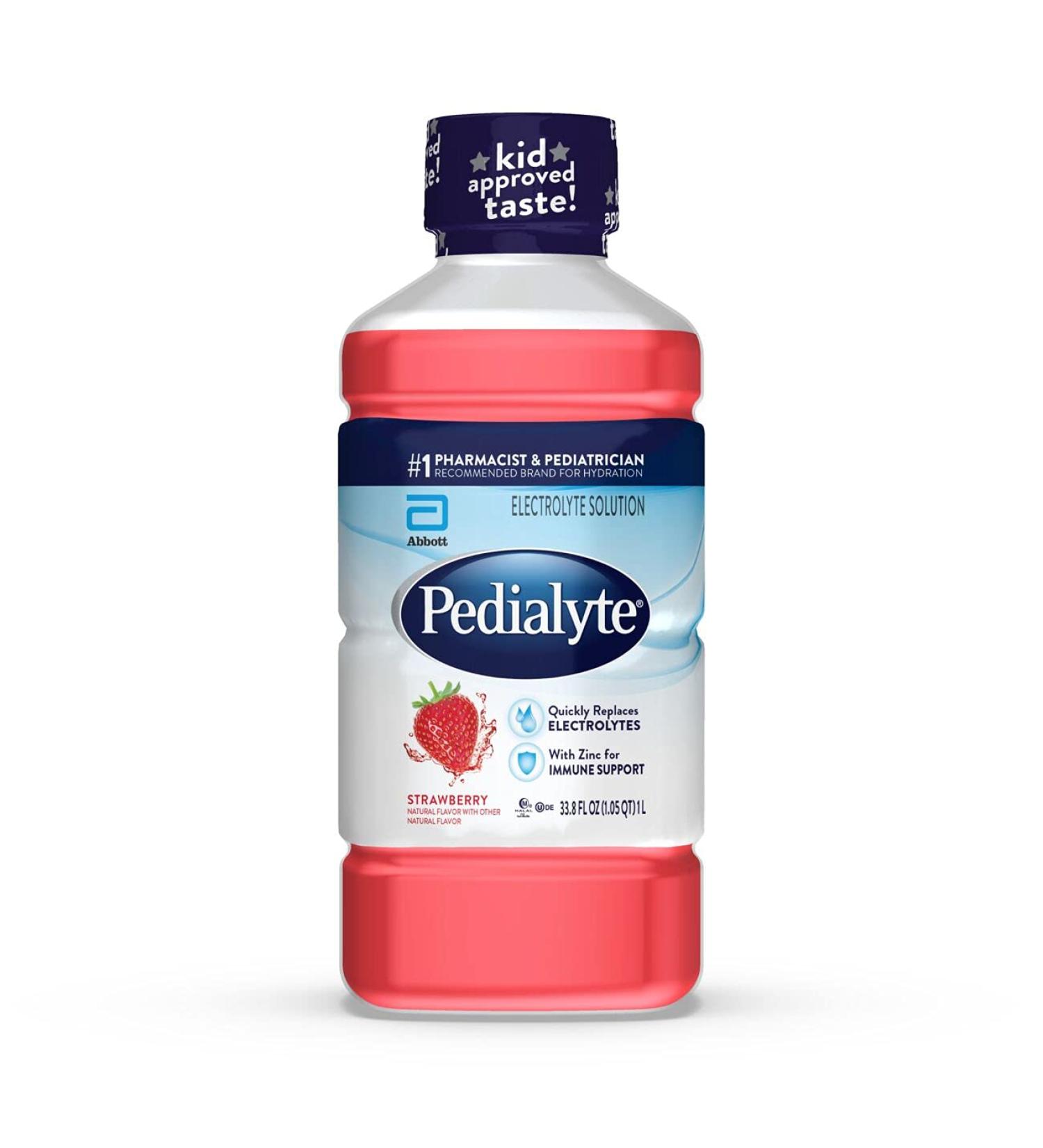 Pedialyte Strawberry Electrolyte Solution 1 Liter - Hydration Drink - Buy Online on GoSupps.com