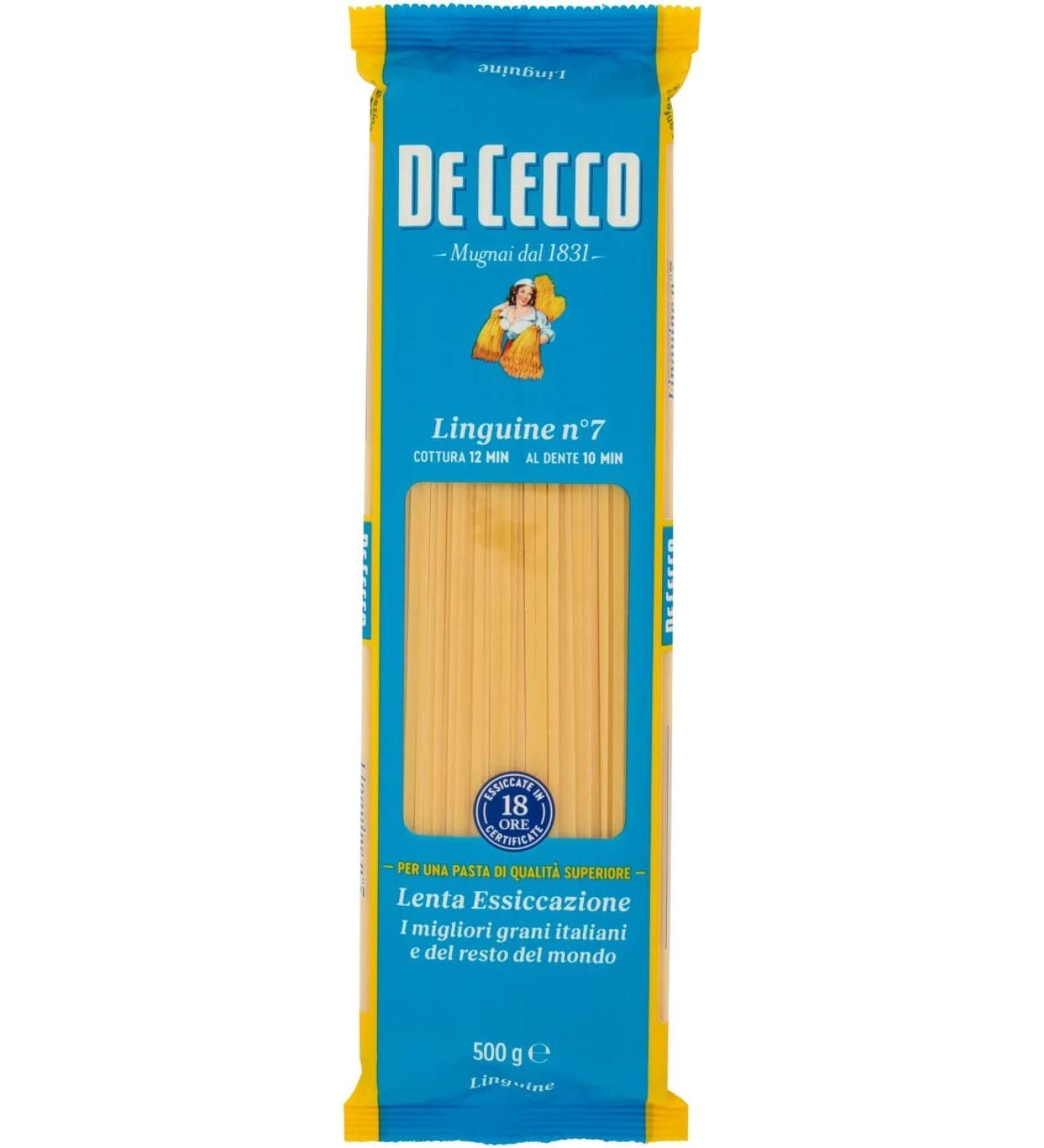  Italian Gourmet E.R. Pack of 24 De Cecco 100% Italian linguine pasta No. 7 500g + Italian Gourmet Polpa 400g - Buy Online on GoSupps.com