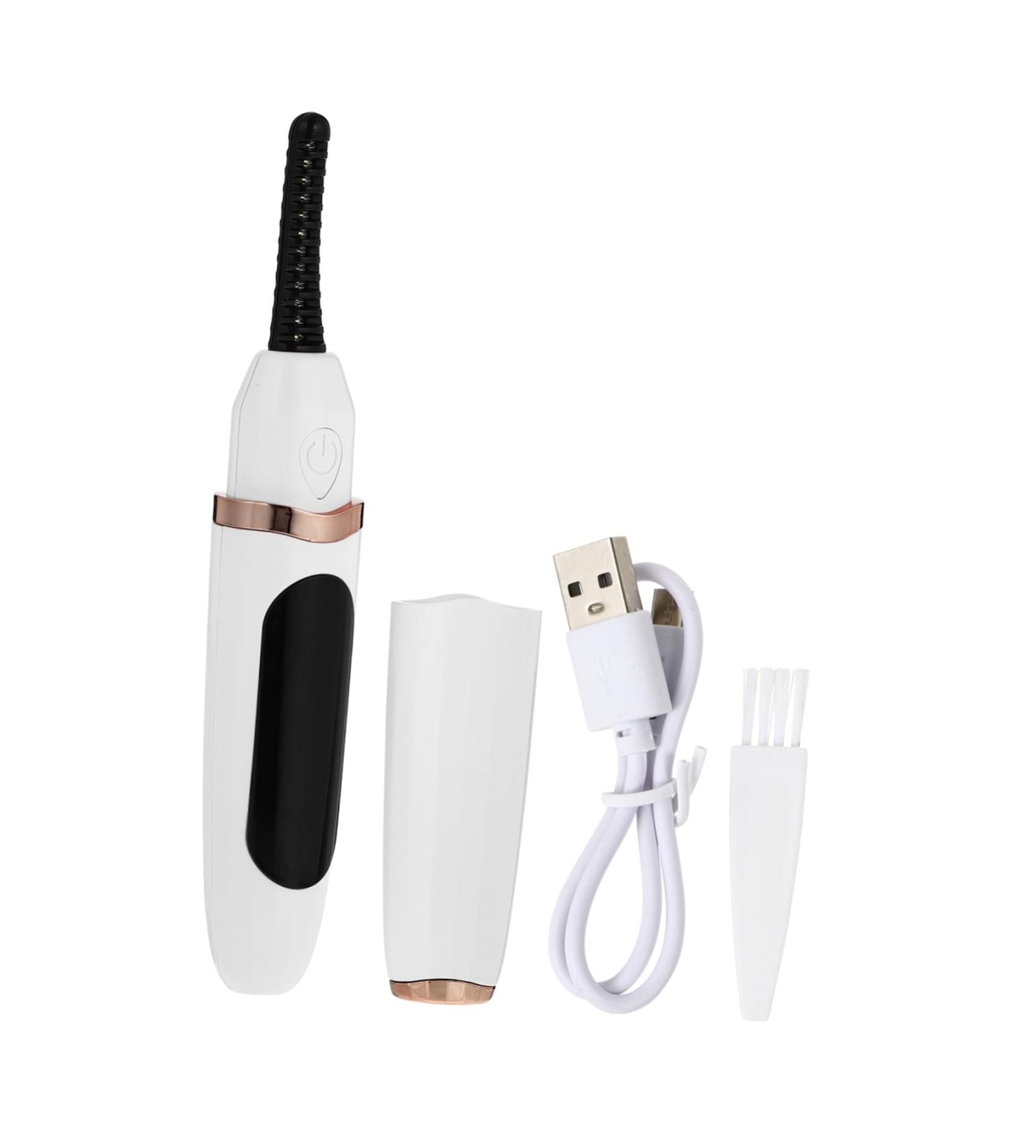 Didiseaon 1 Set Eyelash Curler Heating Eyelash Perm Heated Eye Lash Curler USB Lash Curling Comb Makeup Tool Eyelash Holder Practical Eyelash Tool Abs Portable Digital Screen White 13.3X2.5X2CM - Buy Online on GoSupps.com