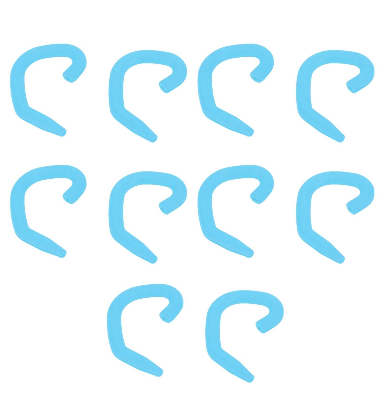 10 Pieces Reusable Childrens Face Shield Ear Hook Flexible and Comfortable Silicone Ear Protector Hook (Light Blue) - Buy Online on GoSupps.com