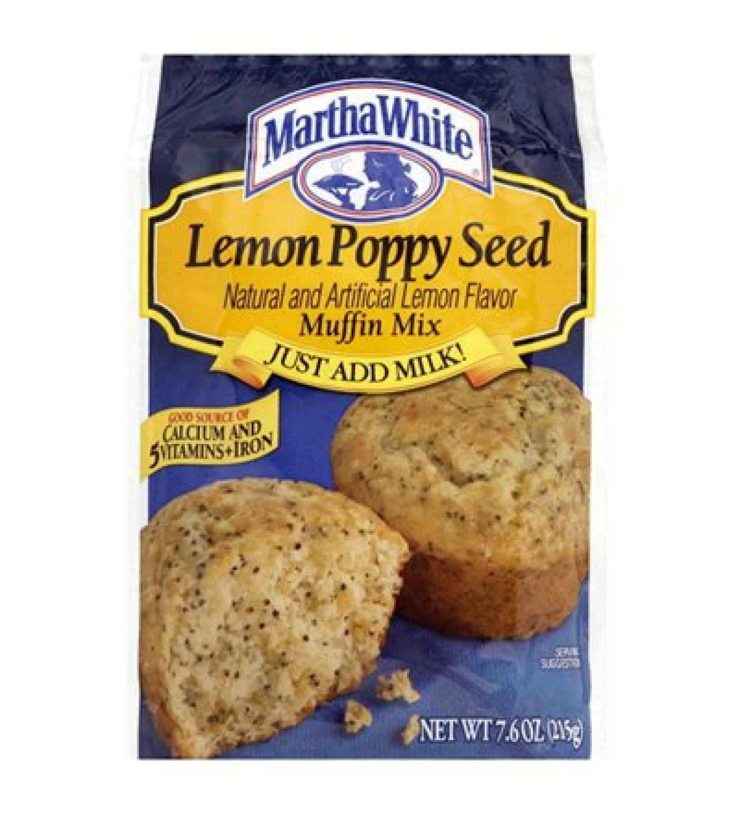 Martha White Muffin Mix Lemon Poppyseed 7.6 oz. (Pack of 6)