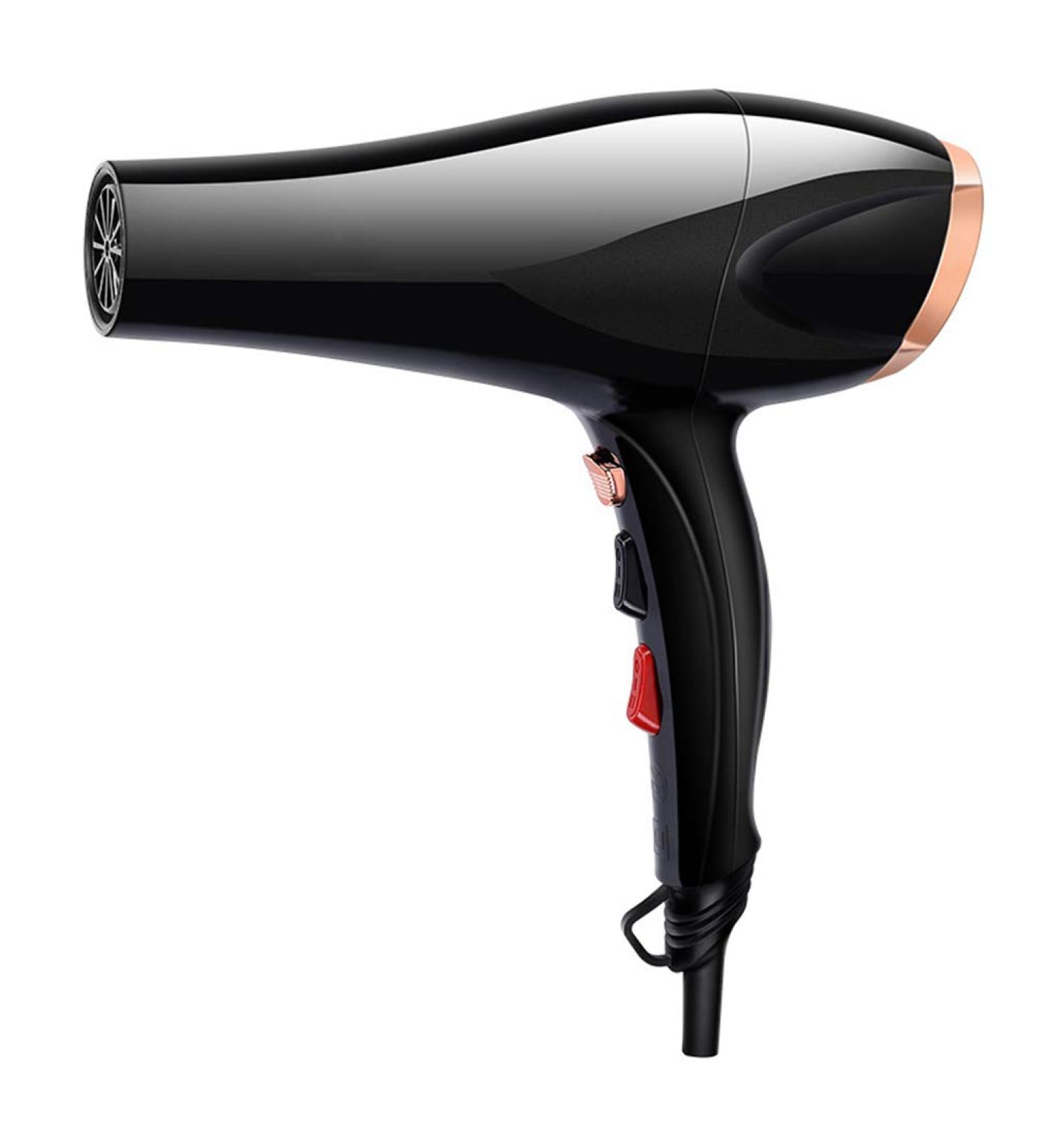 1800W Professional Hair Dryer With Air Nozzle Ionic Salon Powerful Hairdryer AC Motor Fast Blow Dryer With 3 Heat 2 Speed Cool Shot Long Cable Quiet Powerful Quick Drying for Home Salon Men Women Gold - Buy Online on GoSupps.com