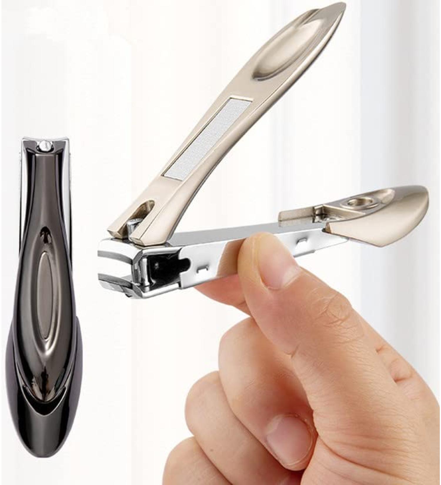 Nail Clipper Zinc Alloy Nail Clipping Multifunctional Wide Jaw Opening Fingernail Clipper with Nail File for Trimming Nails Biack - Buy Online on GoSupps.com