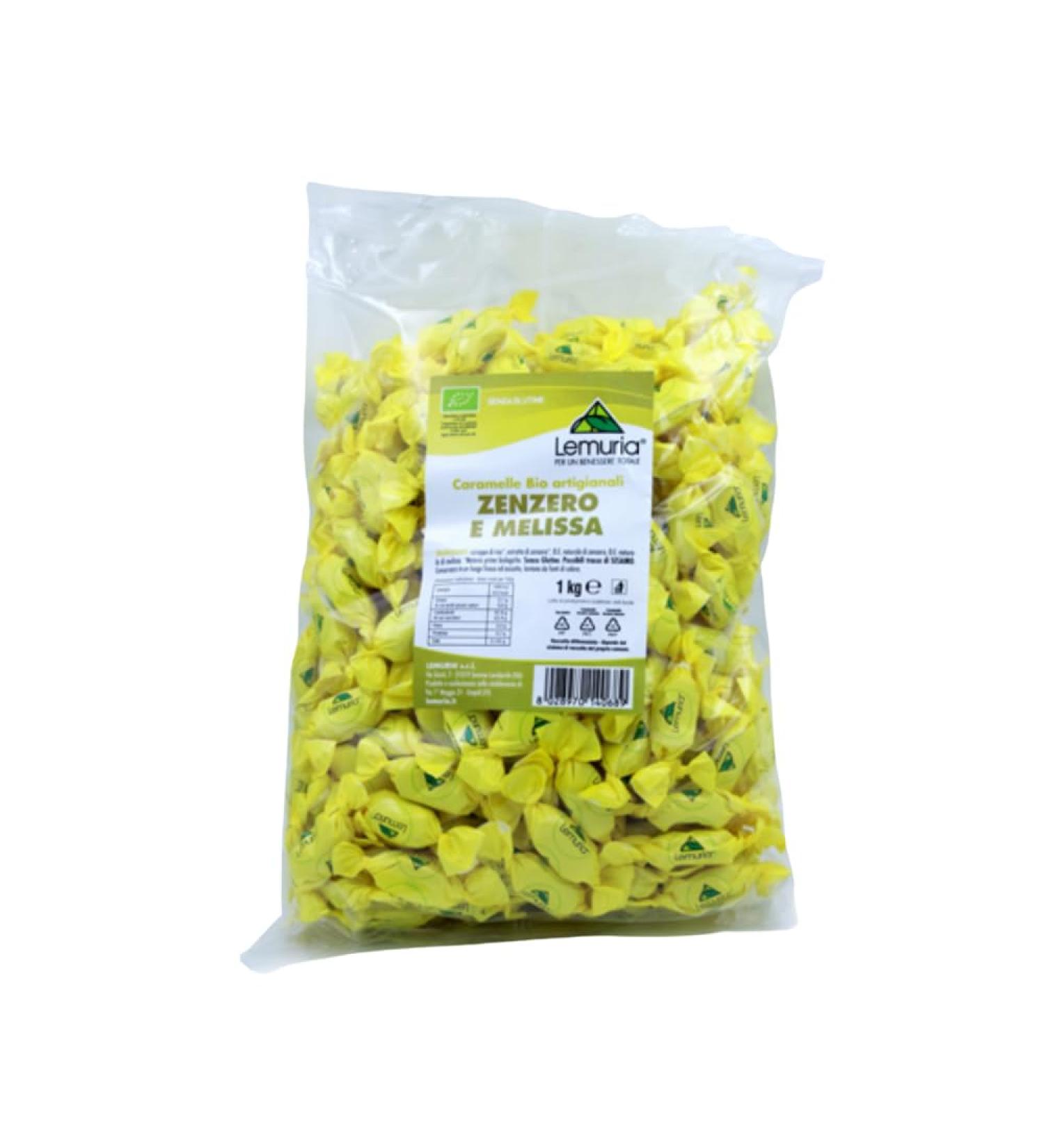 Lemuria - ORGANIC CRAFT CANDIES GINGER AND MELISSE - Useful for digestion Gluten and Sugar Free - 1 kg - Buy Online on GoSupps.com