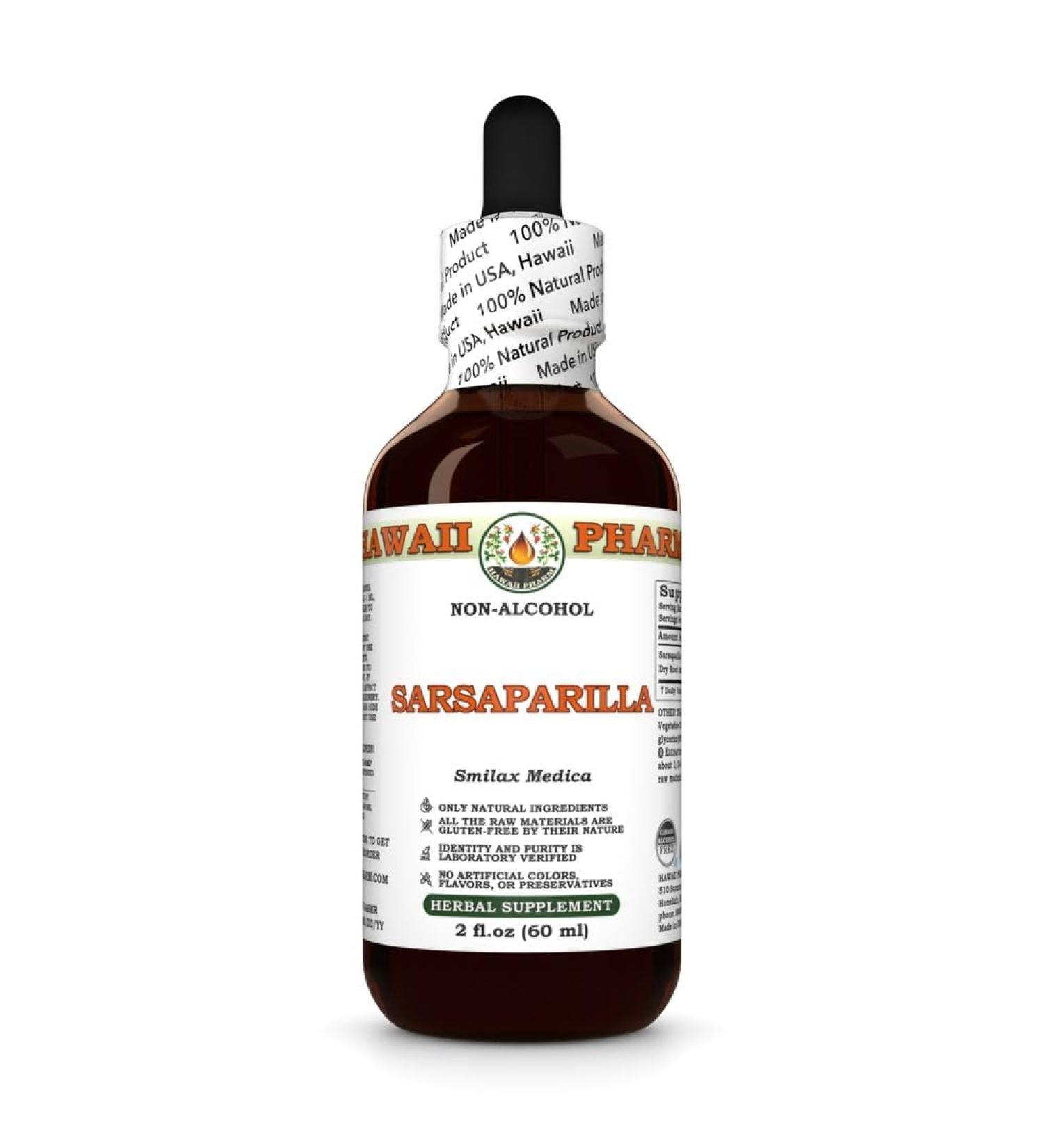 Hawaii Pharm Sarsaparilla Alcohol-Free Extract Glycerite for Joint Comfort Boosts Iron Levels Enhances Immune Function Detoxifies The Body Promotes Energy and Vitality - 2 fl.oz 2 Fl Oz (Pack of 1) - Buy Online on GoSupps.com