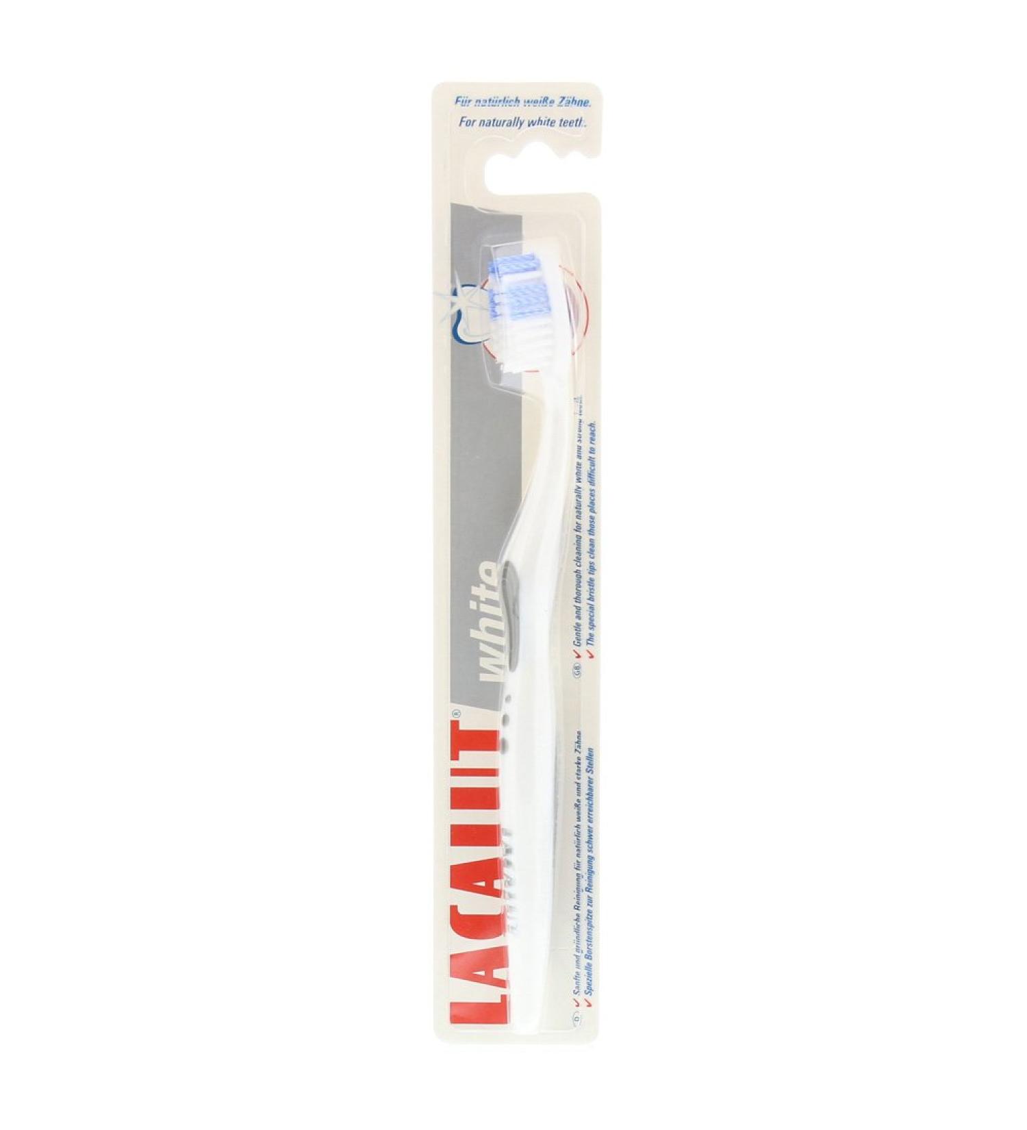 LACALUT WHITE TOOTHBRUSH thorough and gentle tooth cleaning & dental care with polishing effect 3 pieces