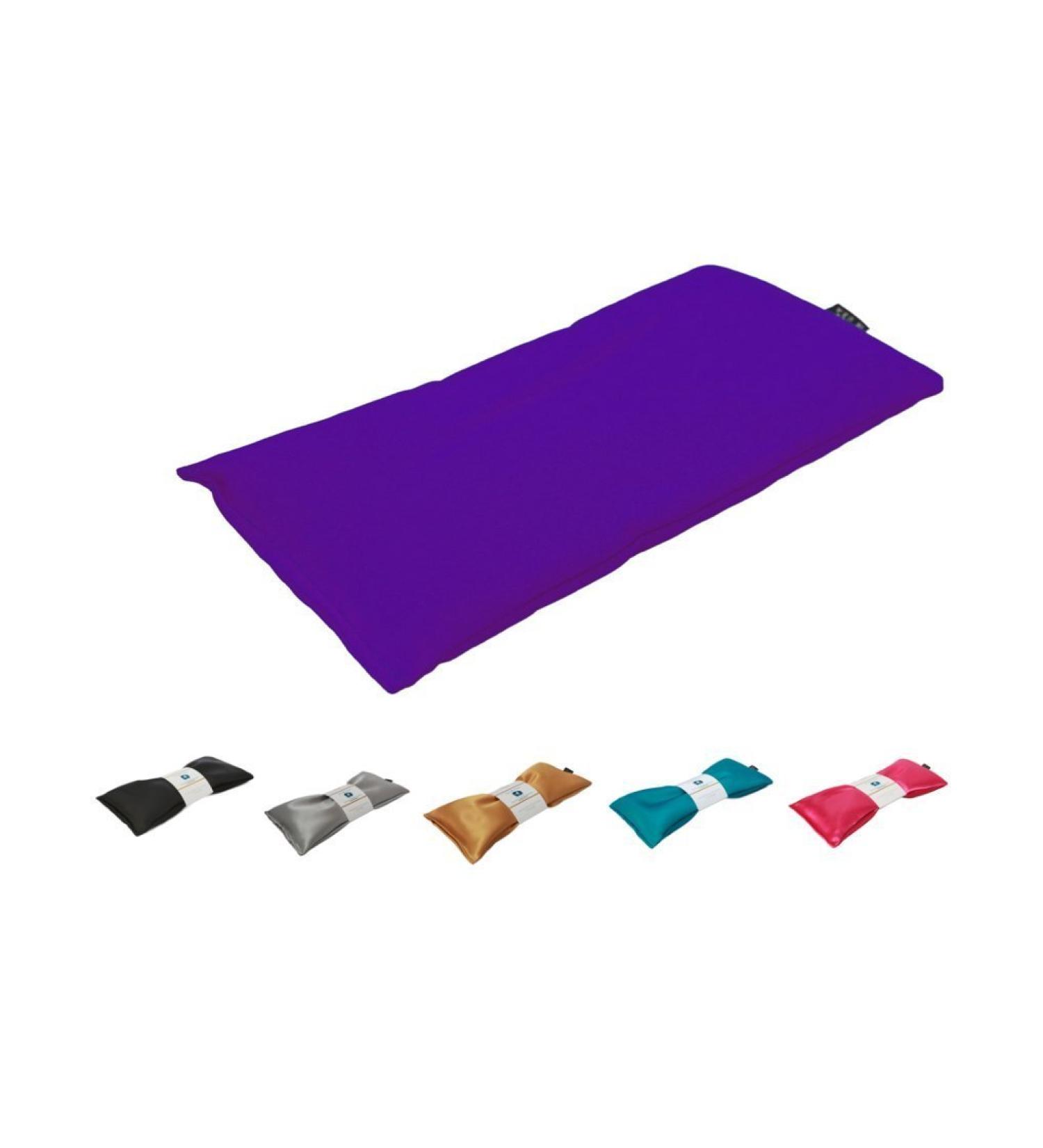 Unscented Eye Pillow - Migraine, Stress & Anxiety Relief - #1 Stress Relief Gifts - Made in USA, Organic Flax Seed Filled, Microwavable Purple - Organic Cotton
