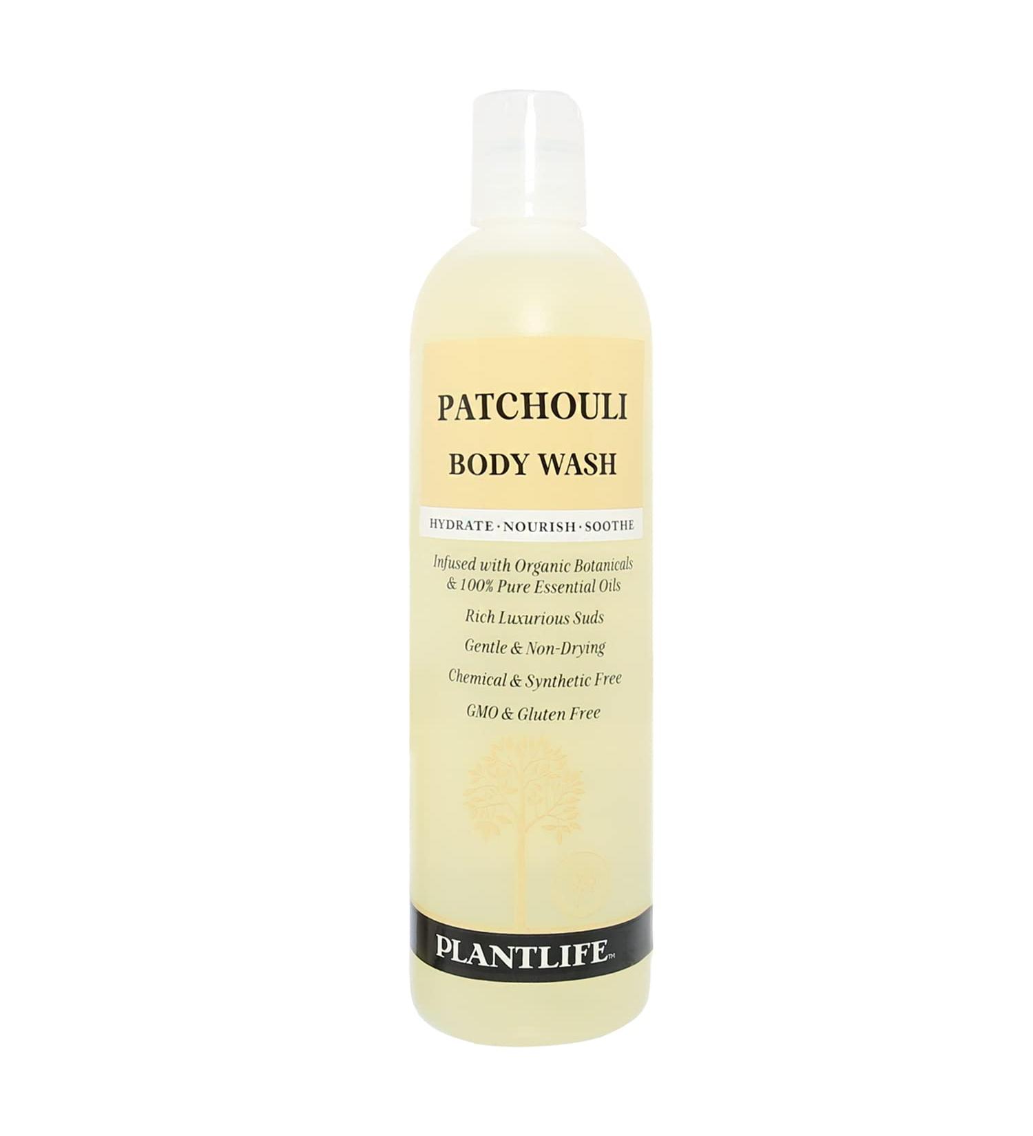 Plantlife Patchouli Body Wash - Natural, GMO-free and Gluten-free - Made in the USA 14 oz - Buy Online on GoSupps.com
