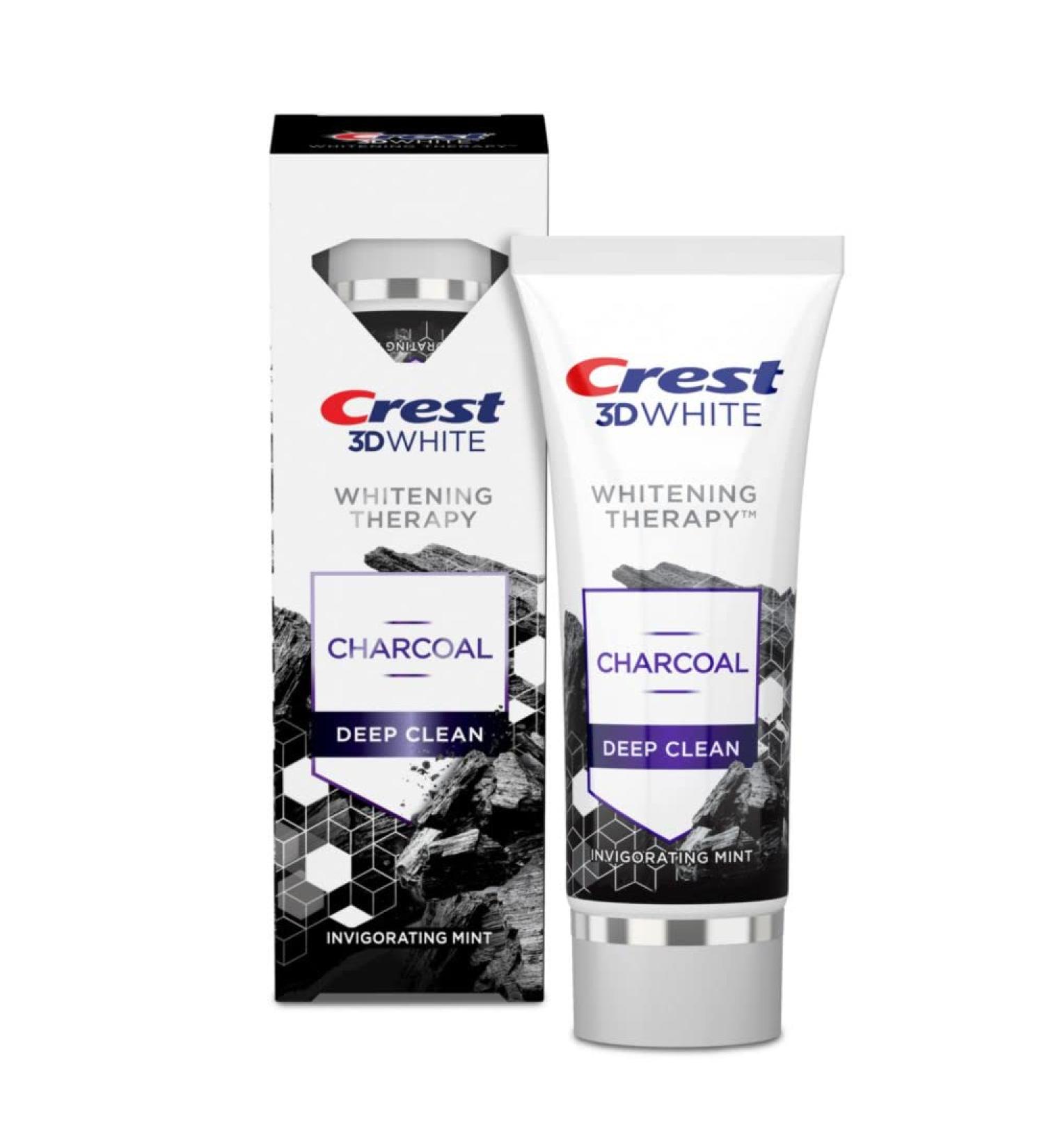 Crest 3D White Whitening Therapy Charcoal Deep Clean Toothpaste - Invigorating Mint 3.5oz (Pack of 1) - Buy Online on GoSupps.com