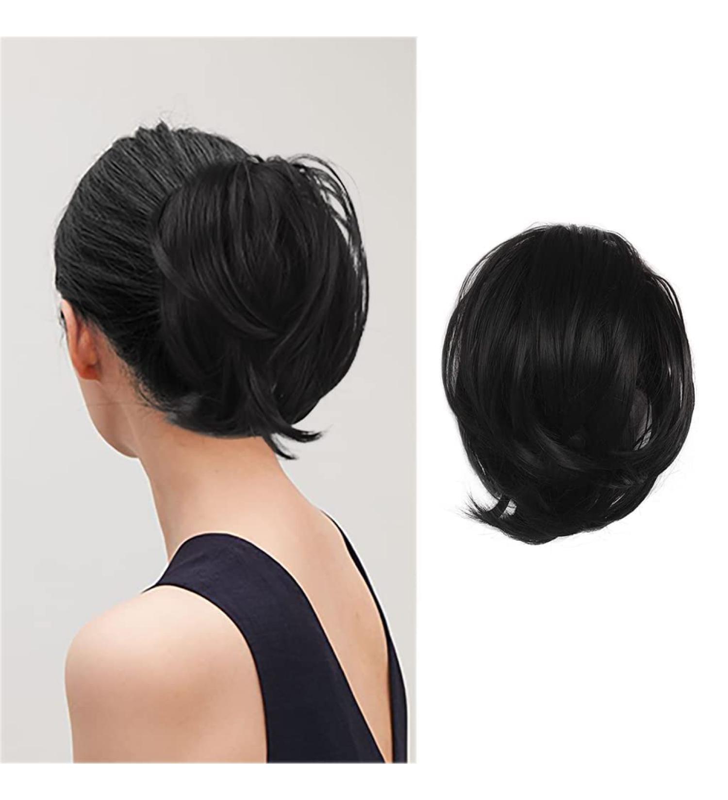 BARSDAR HAARDIE Hair Extensions - Straight Synthetic Ponytail Rolls | 20cm Black Hair Jewelry for Women - Buy Online on GoSupps.com