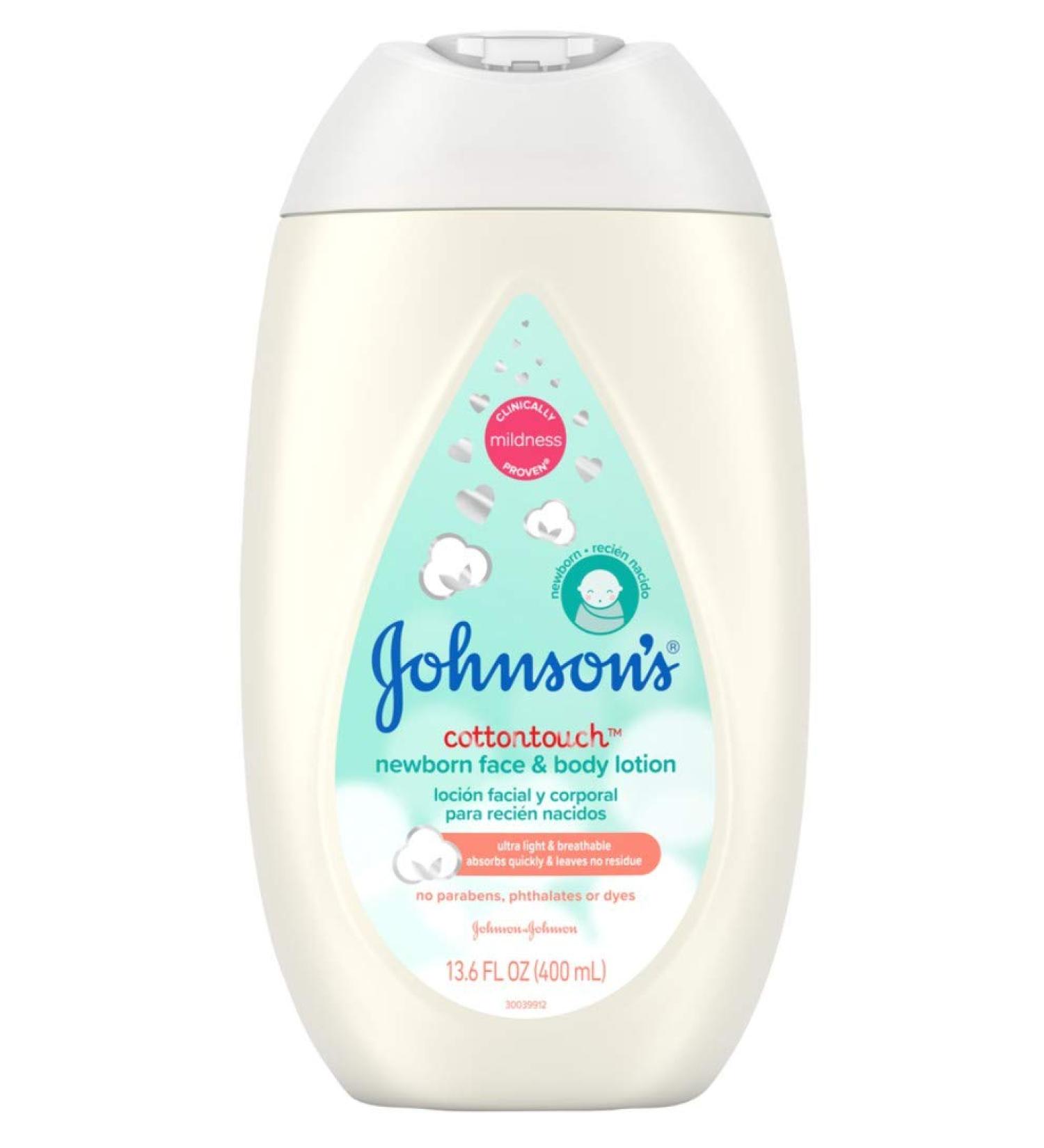Johnsons Baby Cotton Touch Lotion Face & Body 13.6 Fl Oz (Pack of 2)
