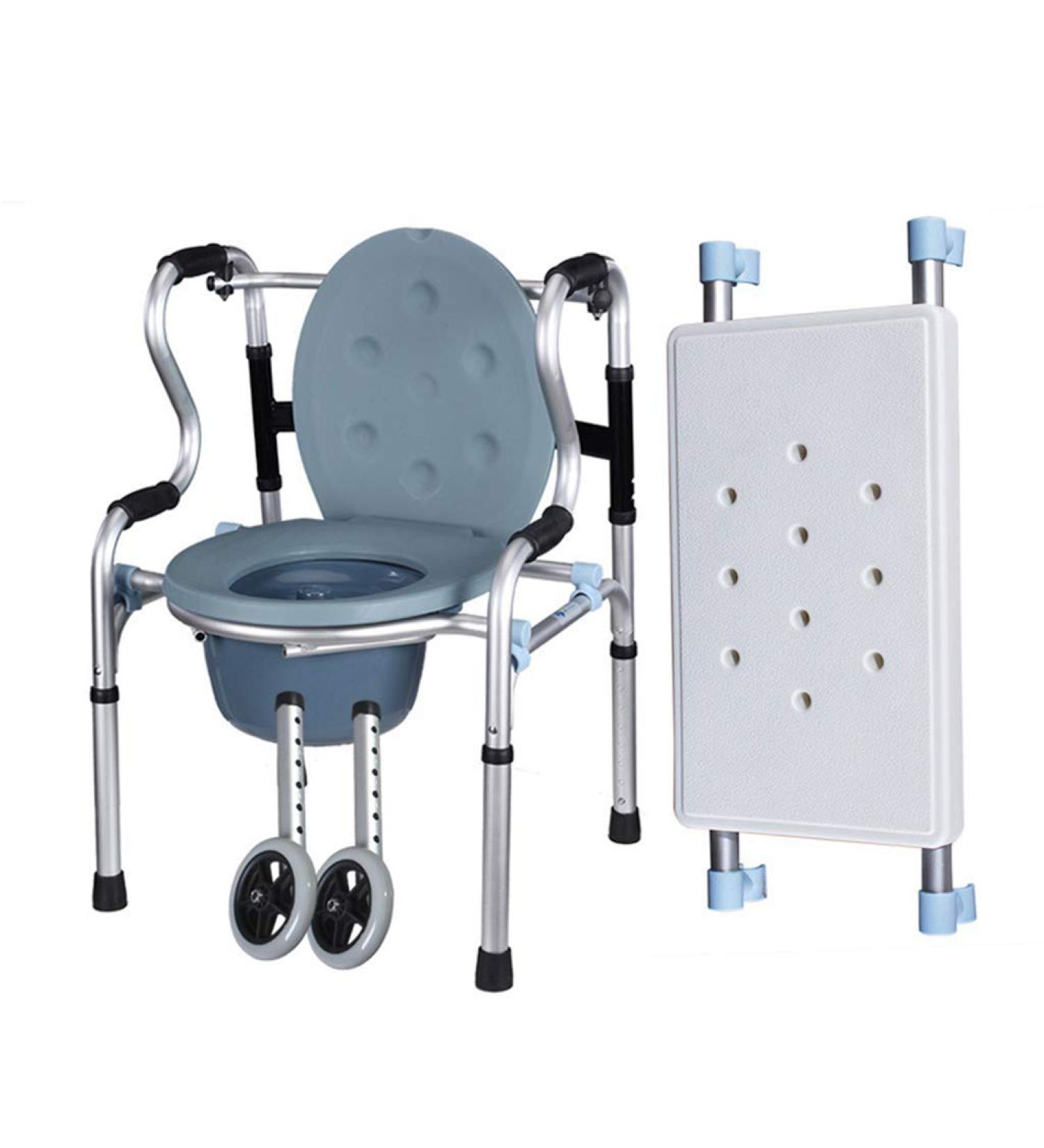 Standing Rehabilitation Walker with A Potty Toilet Walker Pulley with Seat Walking Frame Bath Crutch Interesting 2 Wheels - Buy Online on GoSupps.com