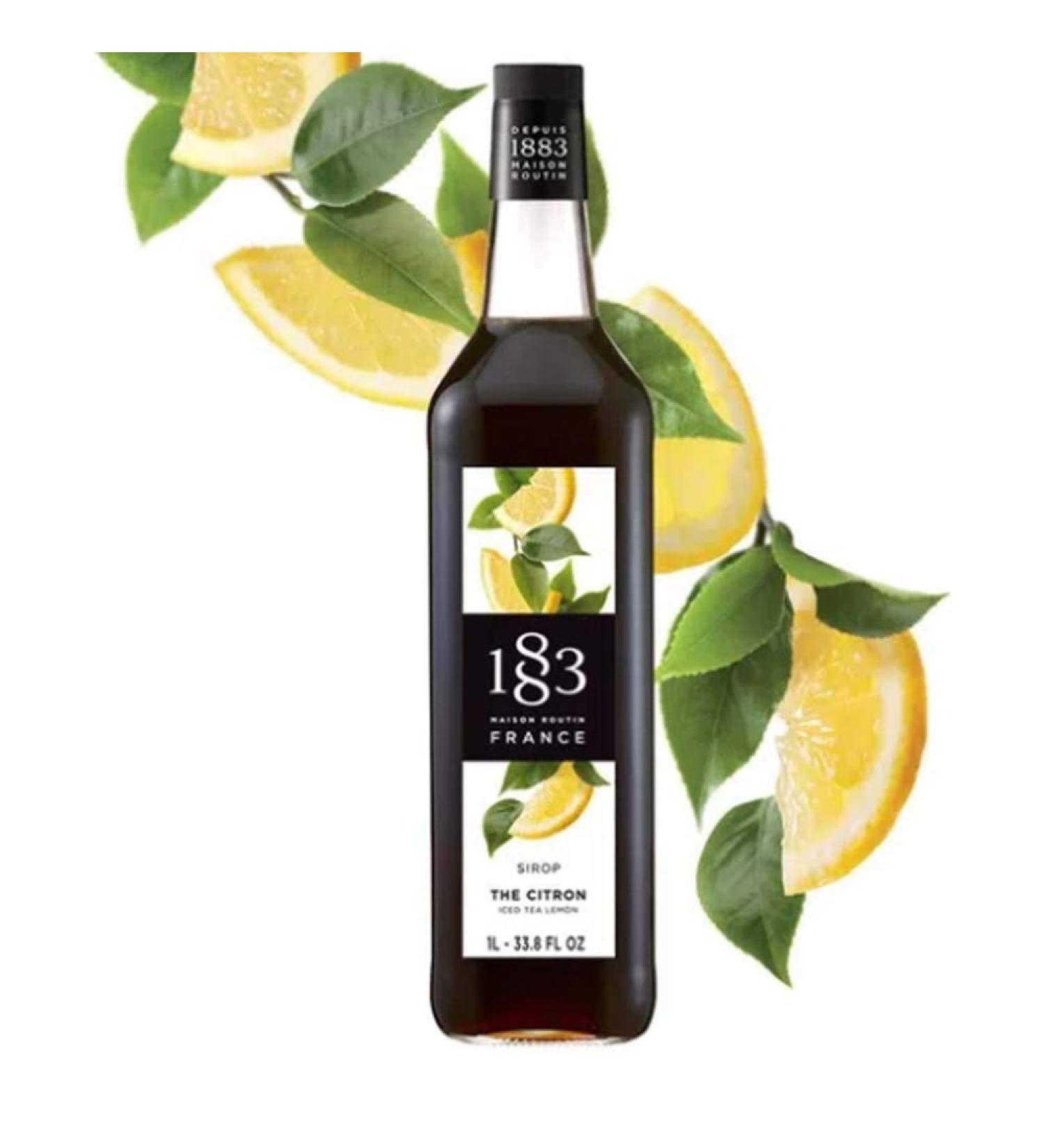 Maison Routin 1883 Iced Tea Lemon Syrup Pet Bottle 1000 Milliliter - Buy Online on GoSupps.com