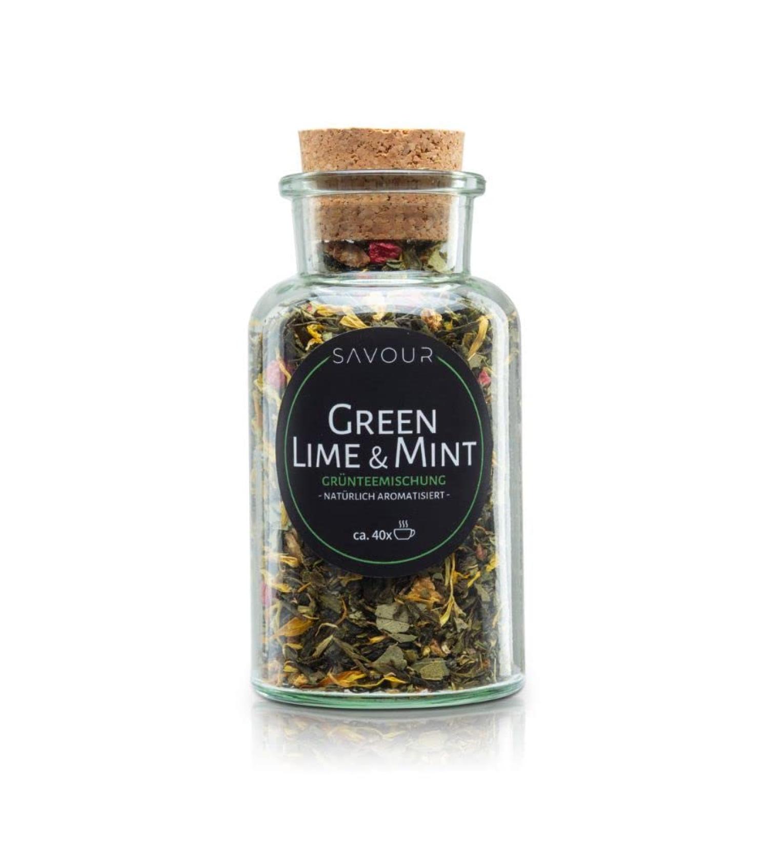  Generisch Savour Green Tea | Loose Leaf Green Tea Blend | 100% Natural | Returns Approximately 40 Cups of Tea (Limum & Mint) - Buy Online on GoSupps.com
