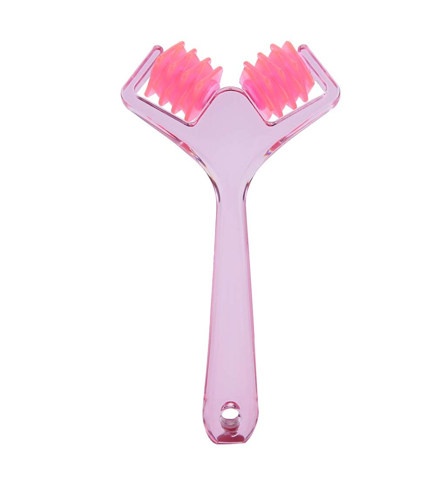 Moum Routes Facial & Body Roller Massager - Pink Slimming Chin Massage Device | Skin-Tightening Beauty Tool for Neck & Face Treatment - Buy Online on GoSupps.com