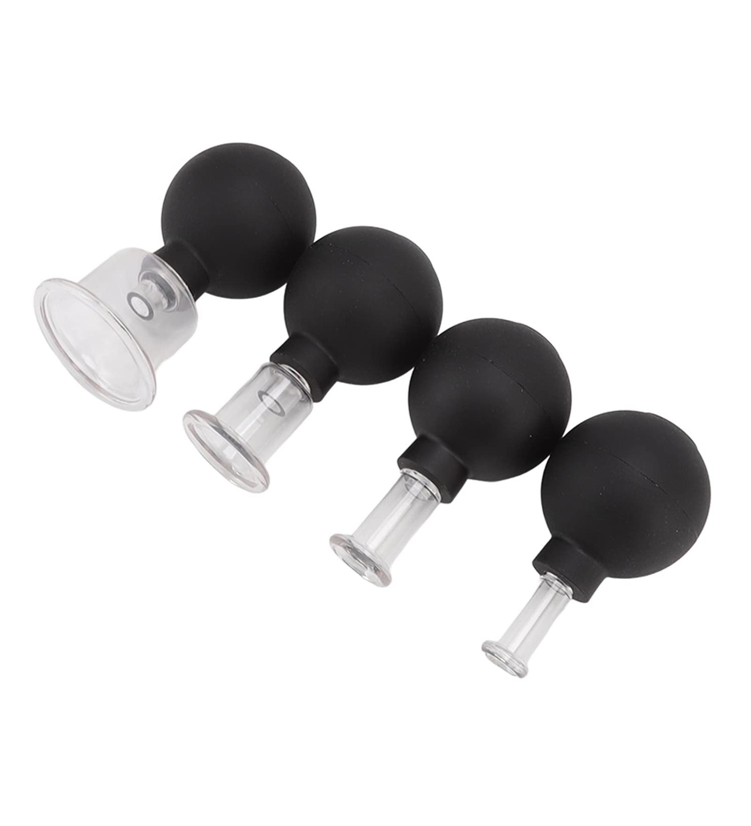 TYCIONG 4-Piece Glass Fire Cupping Set for Pain Relief - Body Face Leg Arm Back Shoulder & Muscle Therapy - Buy Online on GoSupps.com