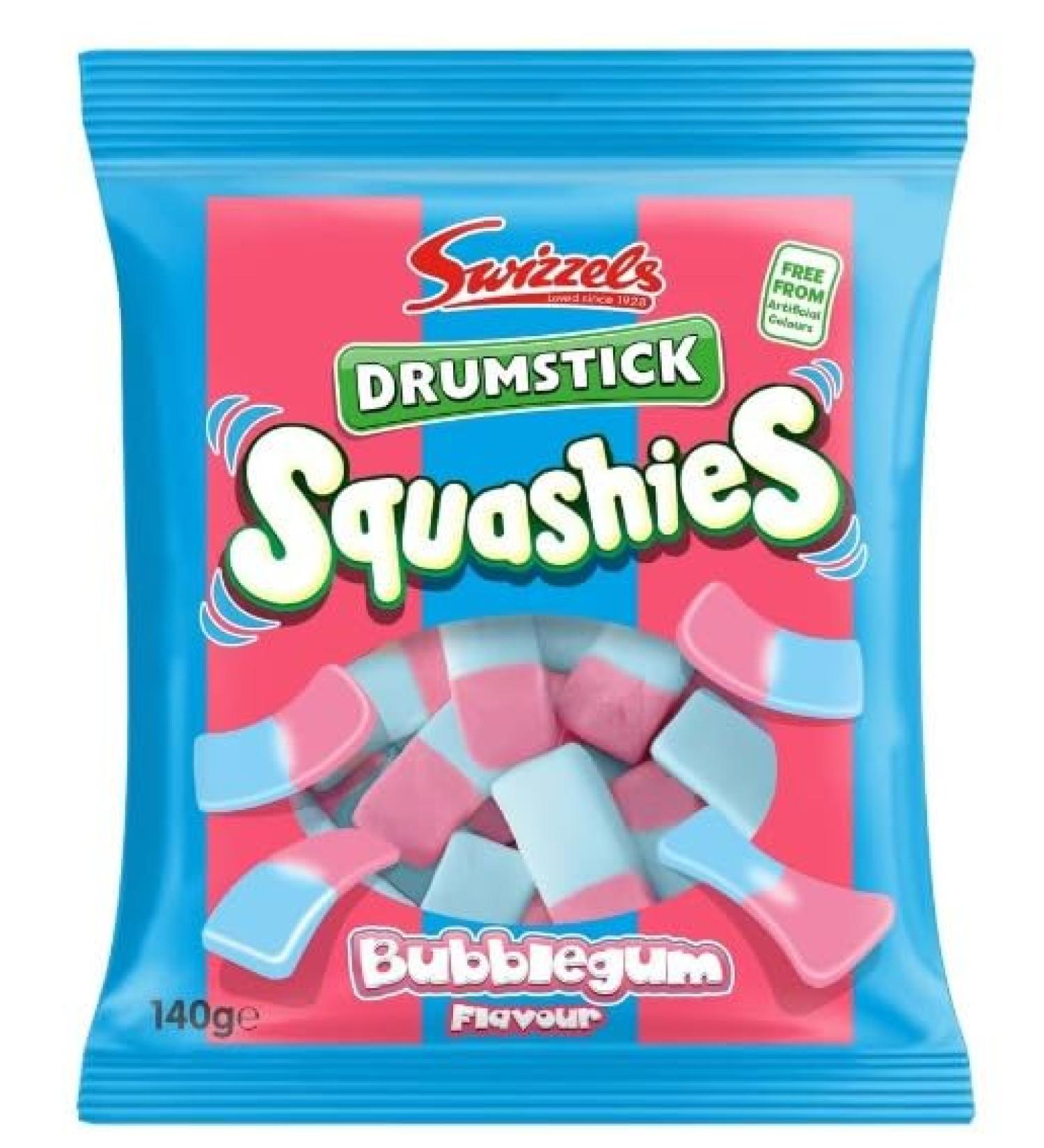 3 x Swizzels Drumstick Squashies Bubblegum Flavour 140g Delicious Tasty And Twisty Treat Gift Hamper For Birthday Christmas Sold By Kidzbuzz