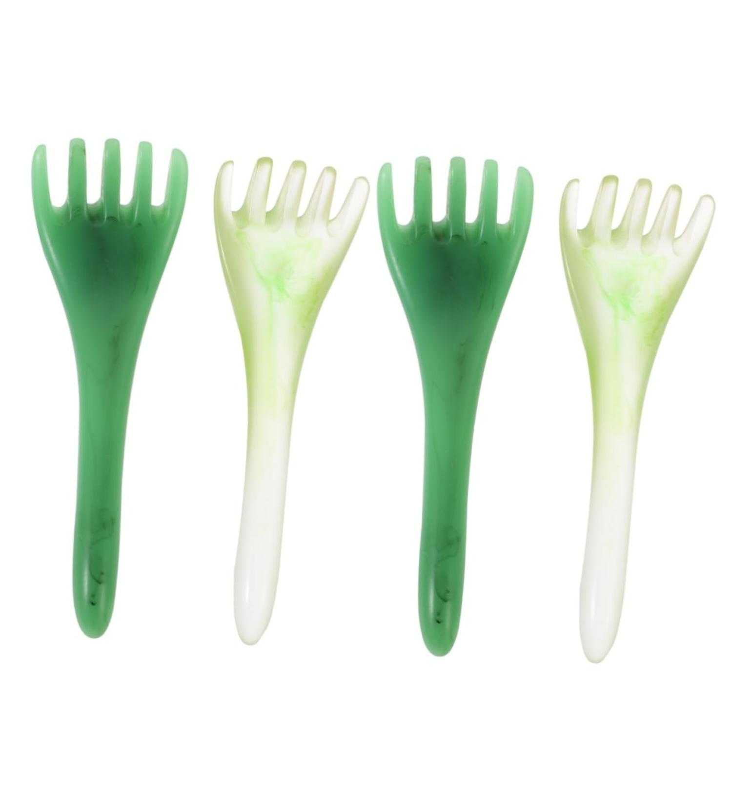 Beavorty 4-Piece Jade Hair Comb Massager Set - Gua Sha Tools for Scalp Massage & Fasciitis Relief - Buy Online on GoSupps.com