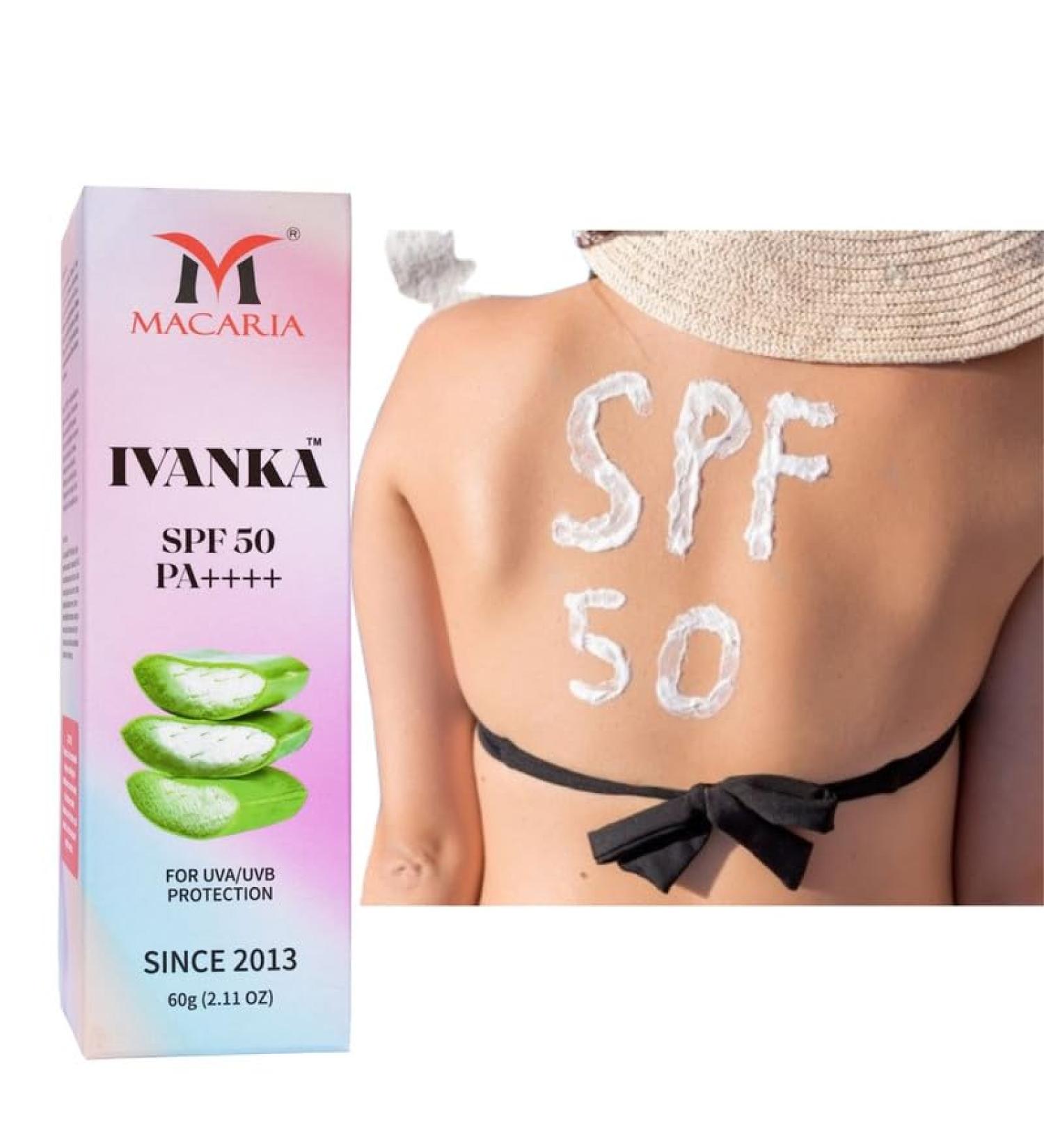Macaria Cosmetics Ivanka SPF 50 Full body skin Brightening Sunscreen - Buy Online on GoSupps.com