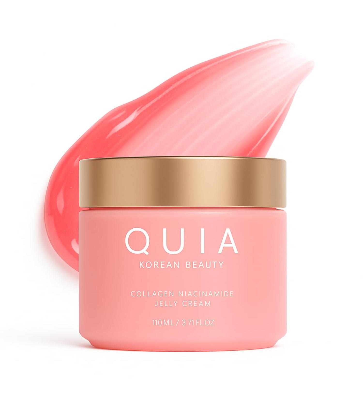 QUIA Collagen Jelly Cream Lightweight Gel Moisturizer for Glowing Plump Skin With Niacinamide and Peptides Korean Skincare for Daily Hydration - Buy Online on GoSupps.com