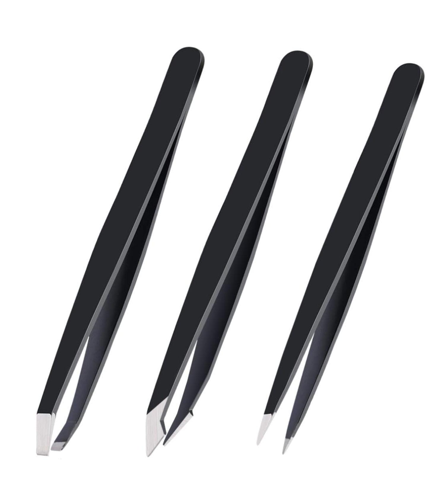 Precise Eyebrow Tweezers Set for Women and Men 3-in-1 1 Slant Tweezers + 1 Pointed Tweezers + 1 Pointed Slant Tweezers #-0921025 - Buy Online on GoSupps.com