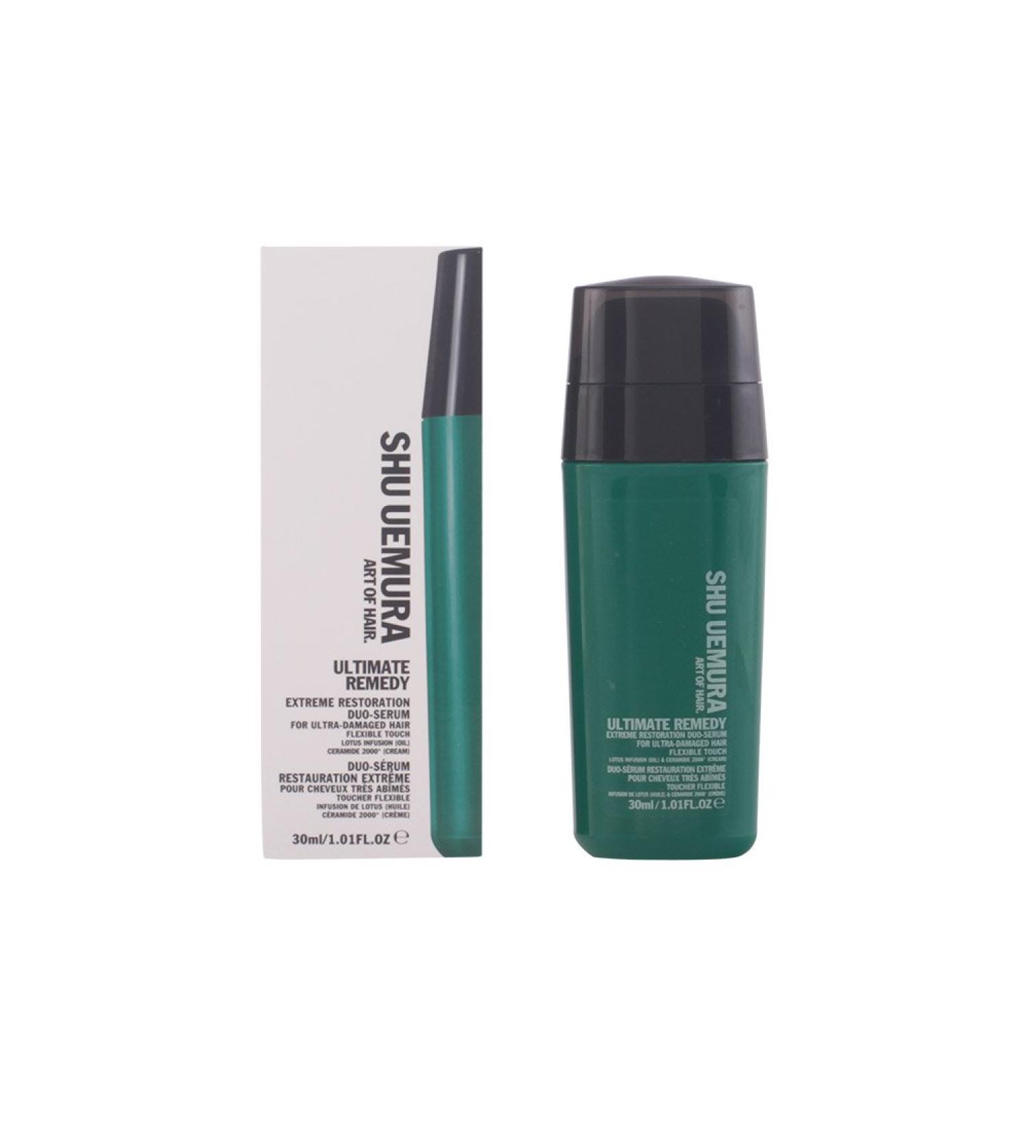 Shu Uemura Ultimate Remedy Extreme Restoration Duo-Serum for Ultra-Damaged Hair 1.01 Ounce