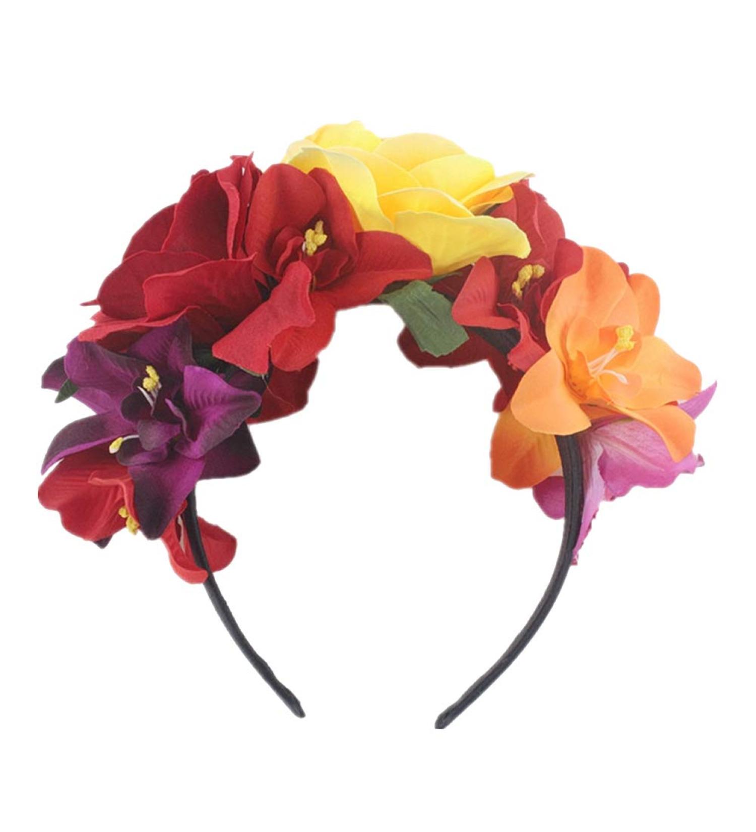 Rose Headband Flower Crown Wreath - Elegant Wedding Hair Accessory for Women | International Shipping Available - Buy Online on GoSupps.com