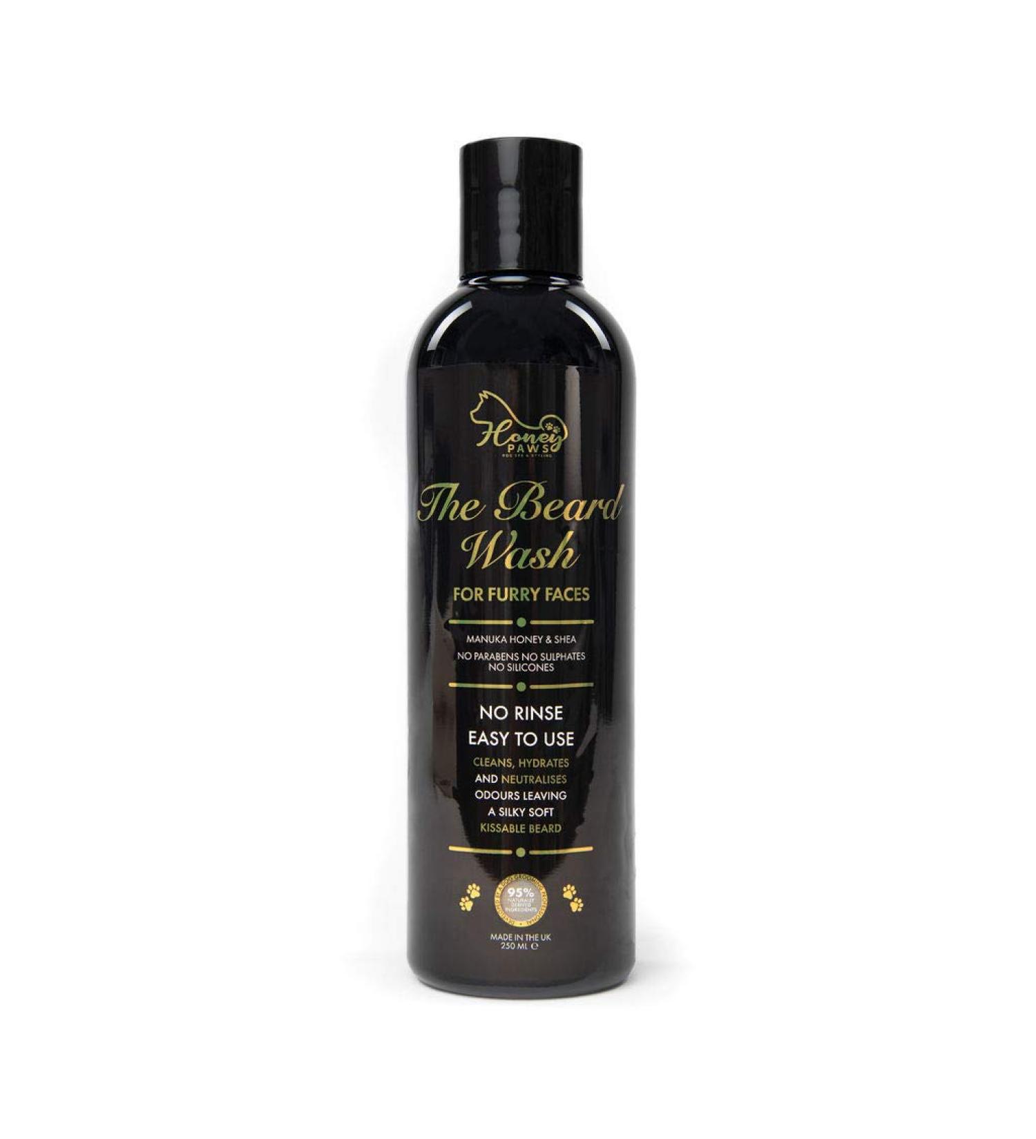 Honey Paws The Beard Wash for Furry Faces - No Rinse Facial - Cleans and Neutralises Odours - Prevents Tangling - Buy Online on GoSupps.com