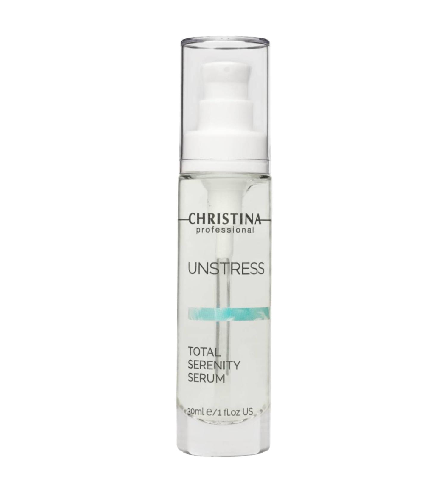 Christina Unstress Total Serenity Calming Serum - 30ml | Soothing Relief for All Skin Types - Reduce Stress & Rebalance Skin - Buy Online on GoSupps.com