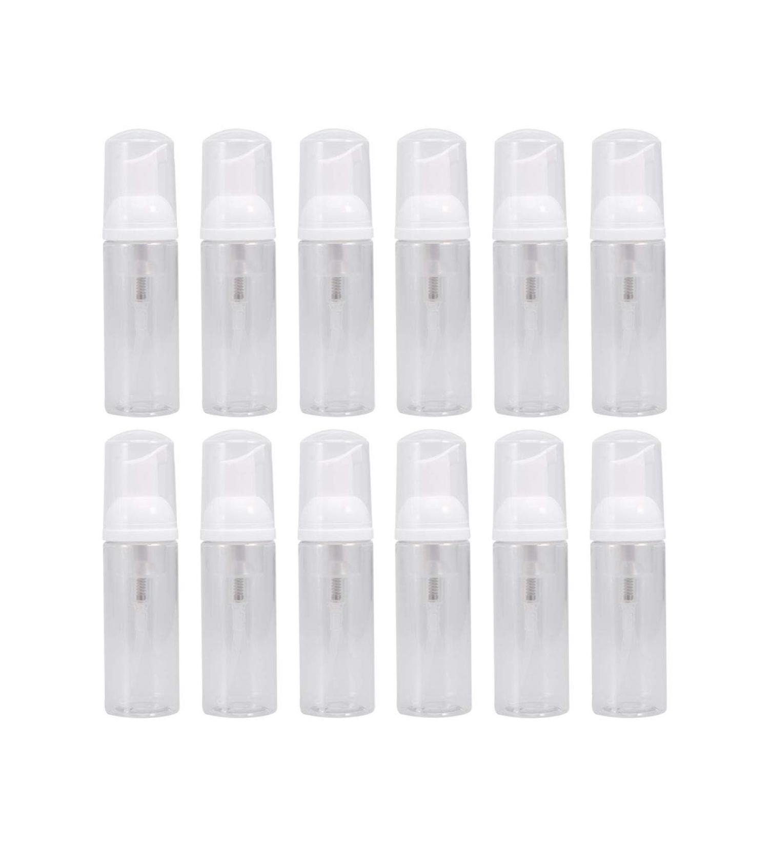 Healifty 12pc Plastic Foam Dispenser Bottle Refillable Empty Hand Soap Shampoo Bottle Cosmetic Container for Travel Vacation Camping 50ml (White) - Buy Online on GoSupps.com