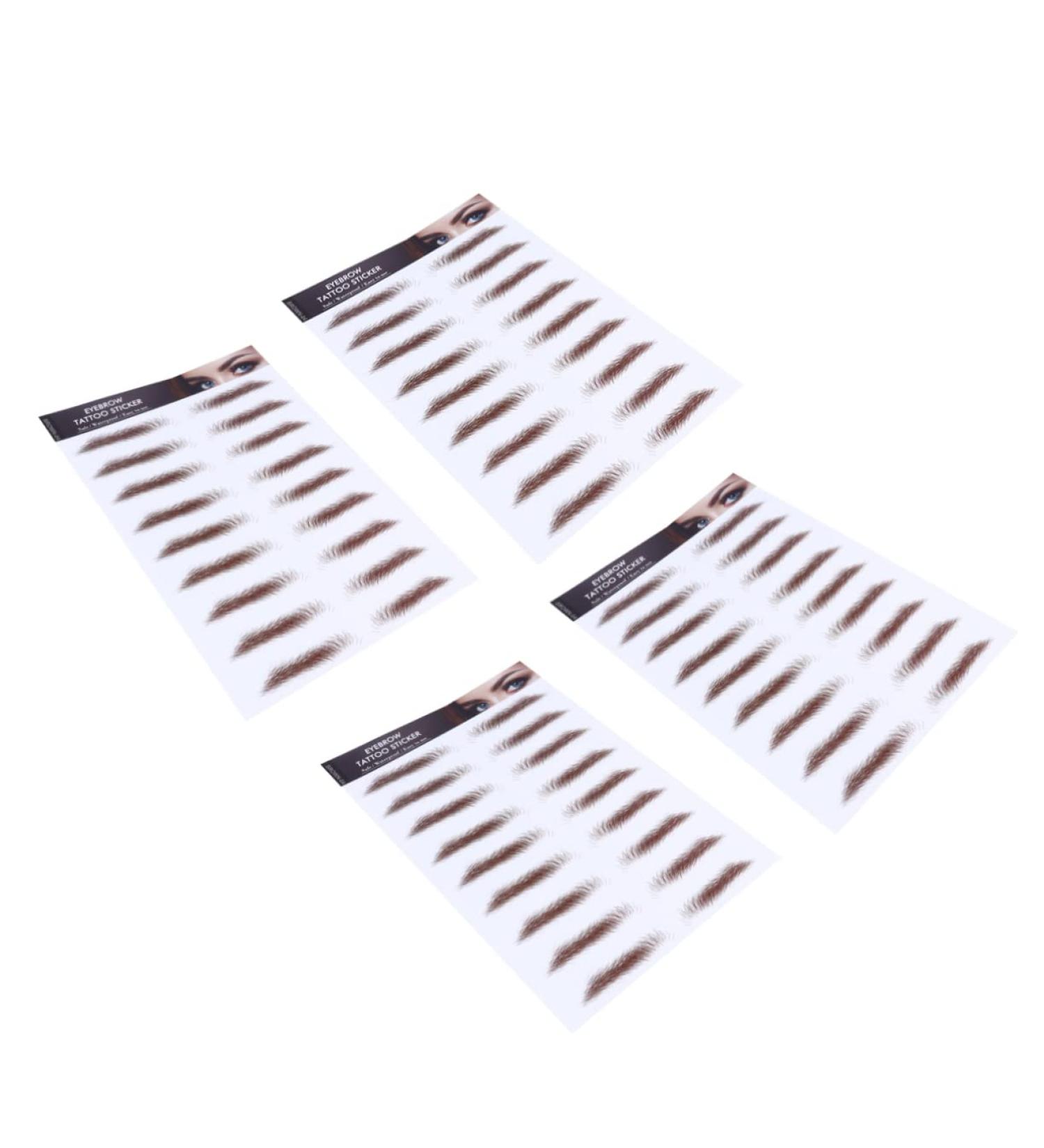 Beavorty 4pcs Eyebrow Stickers Blush Makeup 6d Black Eyebrow Sticker Water Transfer Eyebrow Sticker Stencil - Buy Online on GoSupps.com