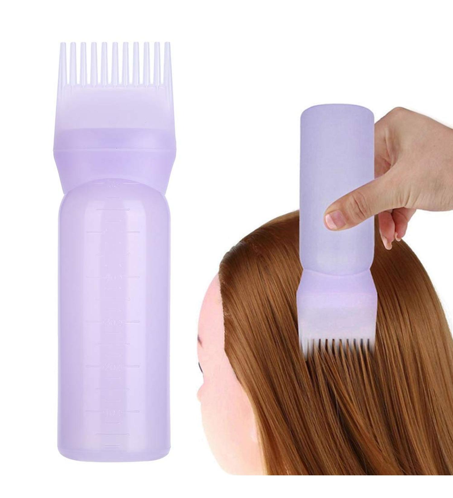 Hair Color Shampoo Dye Bottle with Ridge Applicator - 3 Colors Available (Purple) | Essential Hair Dye Tools for Perfect Application - Buy Online on GoSupps.com