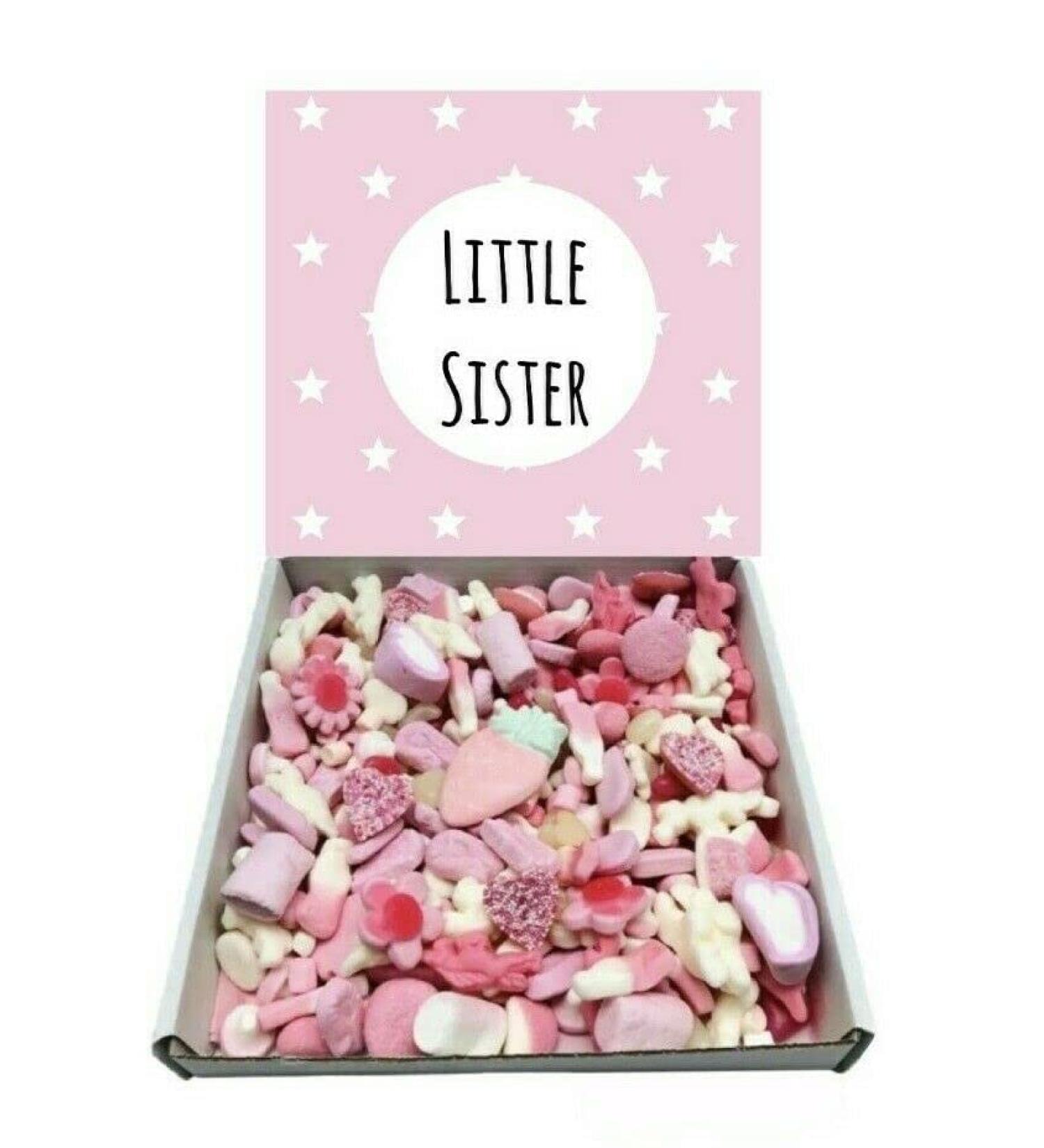 Little Sister Pink Pick N Mix Sweets Gift Box Hamper Retro Sweet Present 1kg Birthday New Baby Christmas - Buy Online on GoSupps.com