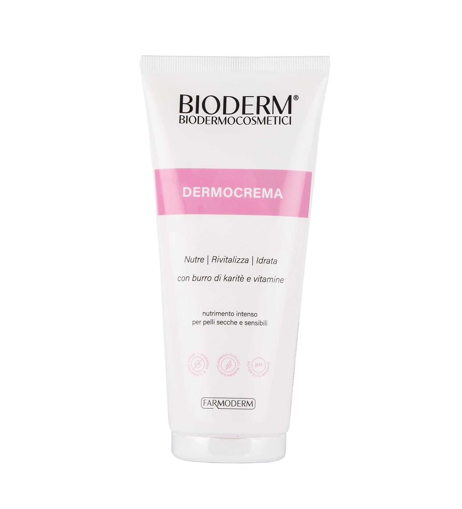 BIODERM BIODERMOCOSMETICI Bioderm Dermocrem - Intense nourishment for dry sensitive and flaky skin - Moisturizing hand and body cream with shea butter - Dermoactive cream for congested skin - 200 ml - Buy Online on GoSupps.com