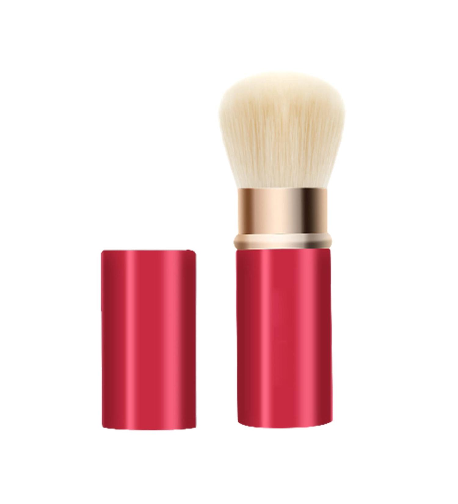 Retractable Makeup Brush with Soft Bristles - Durable Aluminum Tube for Blush Powder & Cosmetic Application | International Shipping Available - Buy Online on GoSupps.com