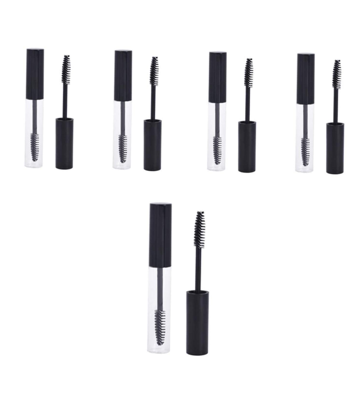 Beatifufu 5pcs Mascara Brush Empty Bottle Empty Bottles Exfoliating Lip Scrub Brush Mascara Tube Wand Plastic - Buy Online on GoSupps.com