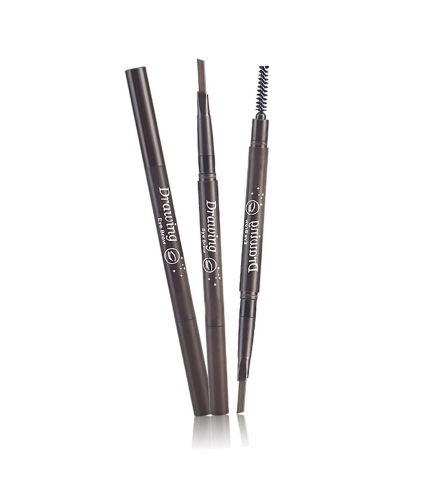 Mikinona Scissor Bumper 2 1 Brush Coffee Waterproof Eyebrow Light Makeup Long Eye Pencil in Brow Auto-for Lasting - Buy Online on GoSupps.com
