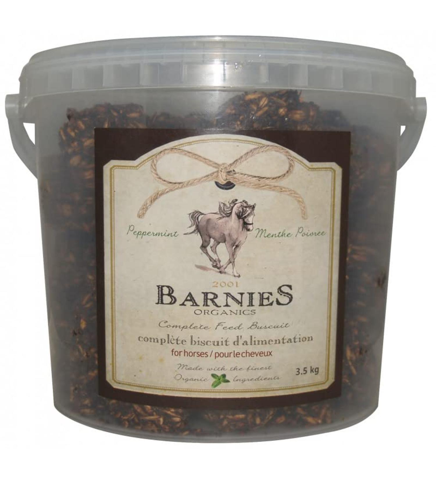Barnies Horse and Pet Barnies - Organic Horse Treats Complete Feed Buscuit Peppermint 3.5kg 80 count (Pack of 1)