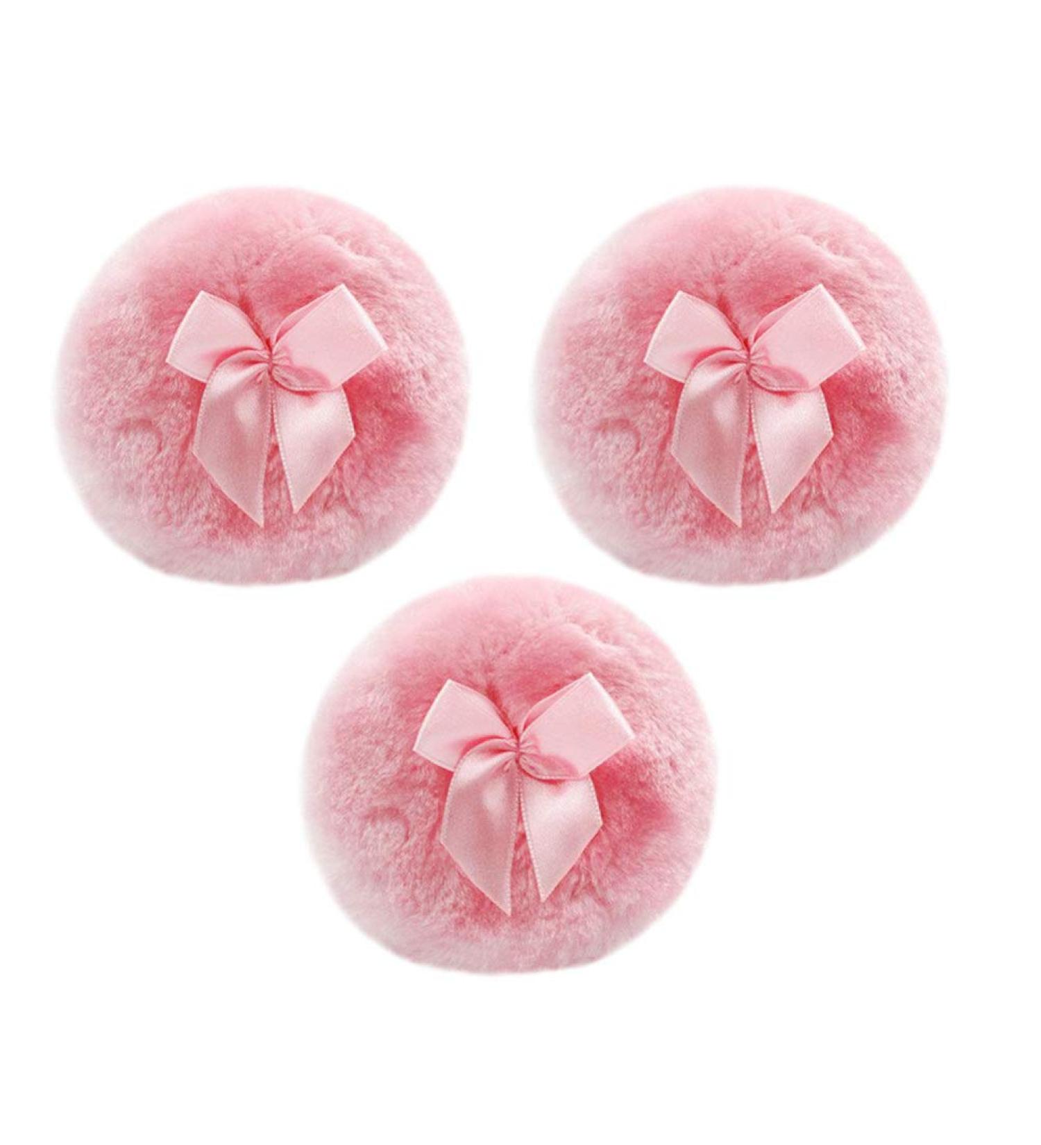 Frcolor 3Pcs Baby Body Puff - Soft Round Cosmetic Sponges for Foundation & Cream | Washable Makeup Applicators with Bow Handle - Buy Online on GoSupps.com
