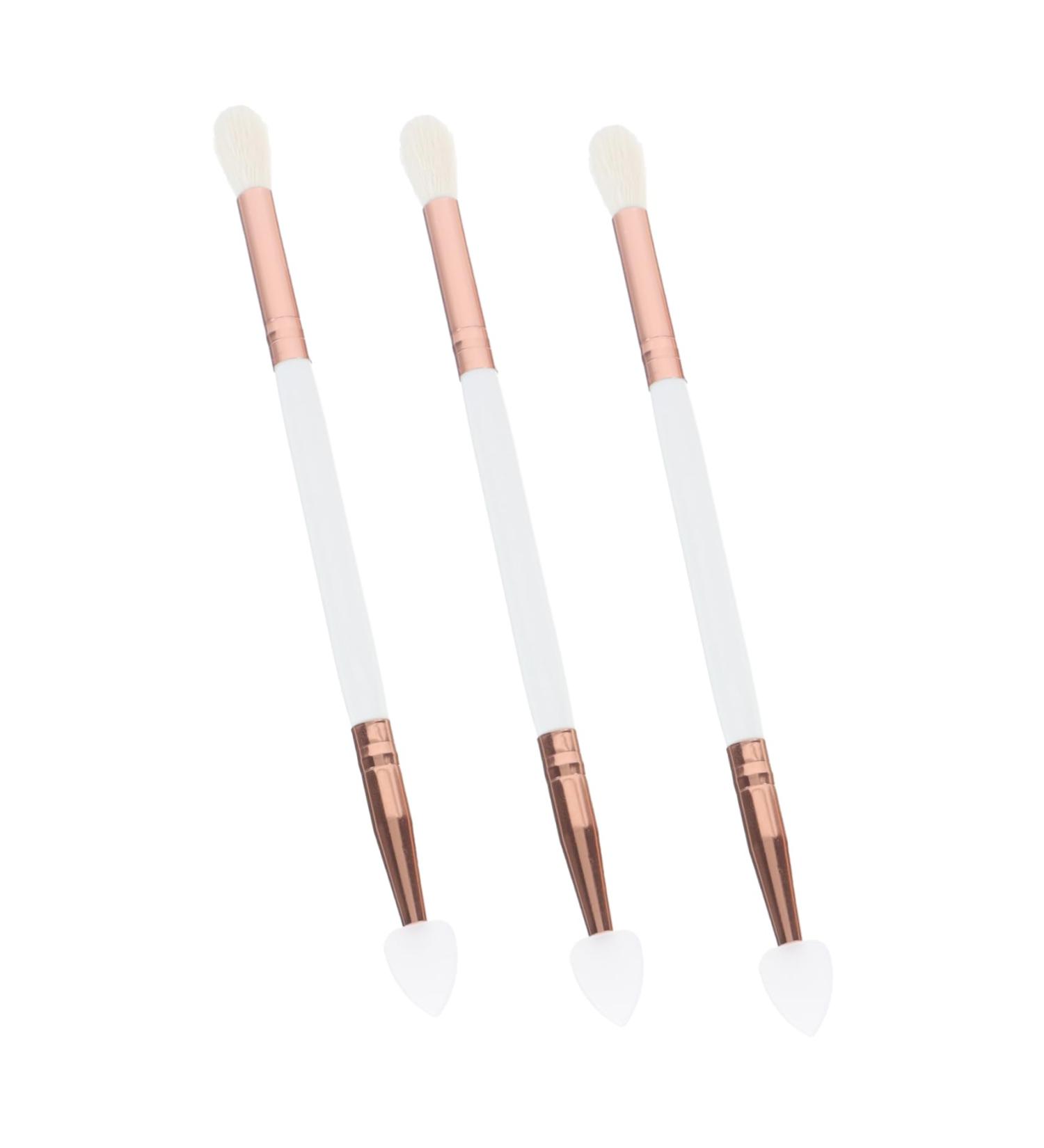 Baluue 3pcs Eye Shadow Brush Eye Shadow Applicator Dual Sided Eyeshadow Eye Blender Brush Wooden Handle - Buy Online on GoSupps.com