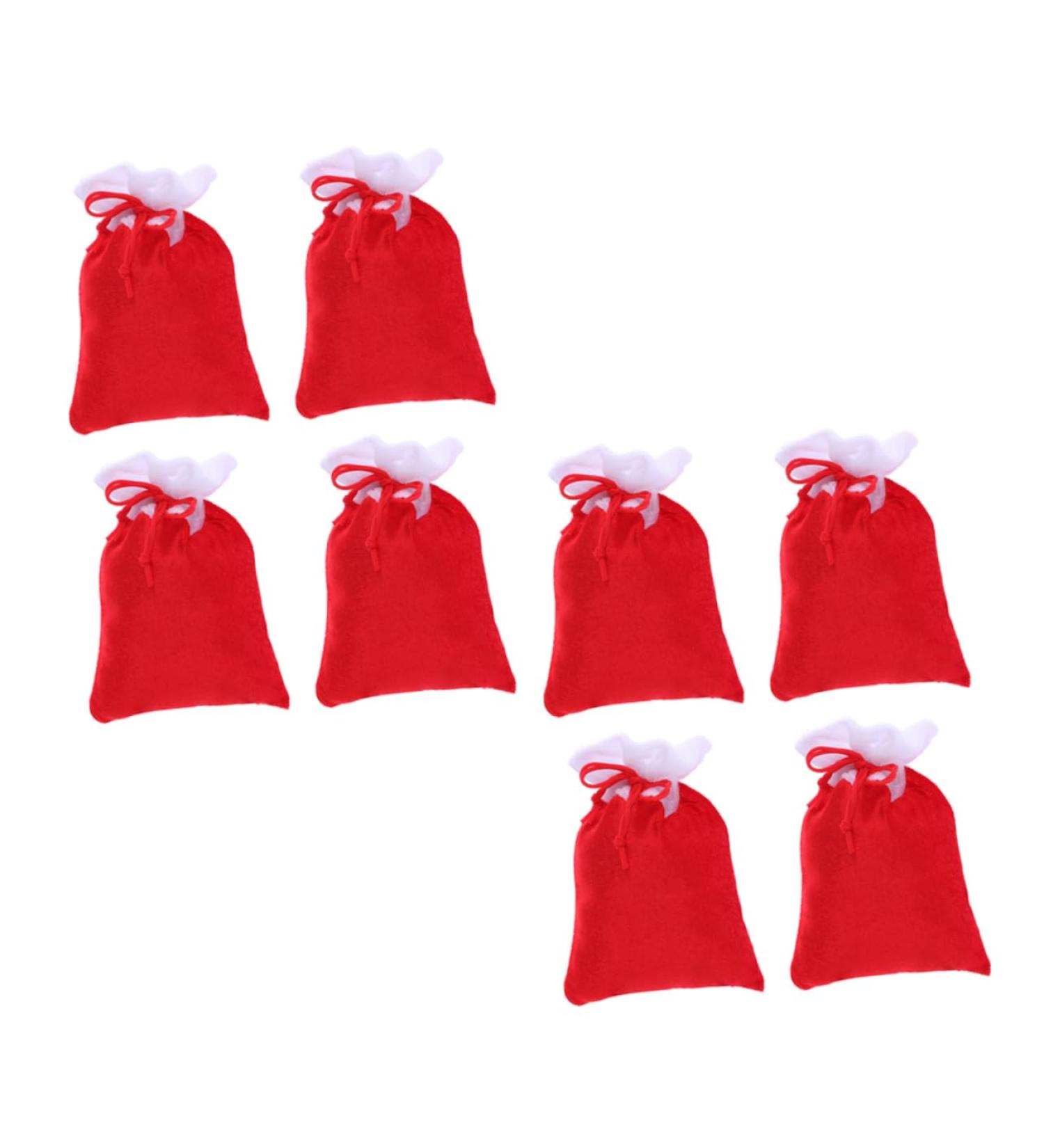 Holibanna 8pcs Christmas Plush Bag Ornament Decor Xmas Bags Party Packaging Bag Jewelry Pendant - Buy Online on GoSupps.com
